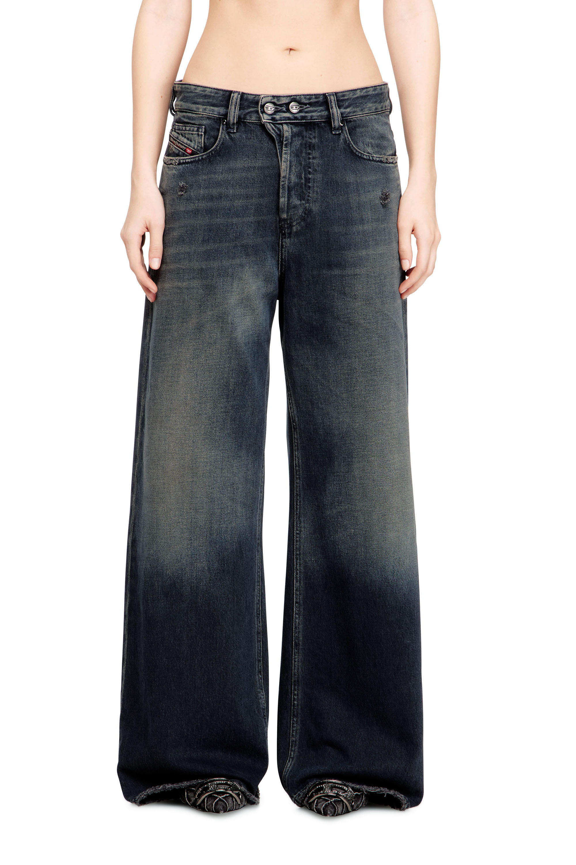 Diesel Unisex Blue - Relaxed Jeans Low Waist 1996 D-Sire - Jeans Size 27