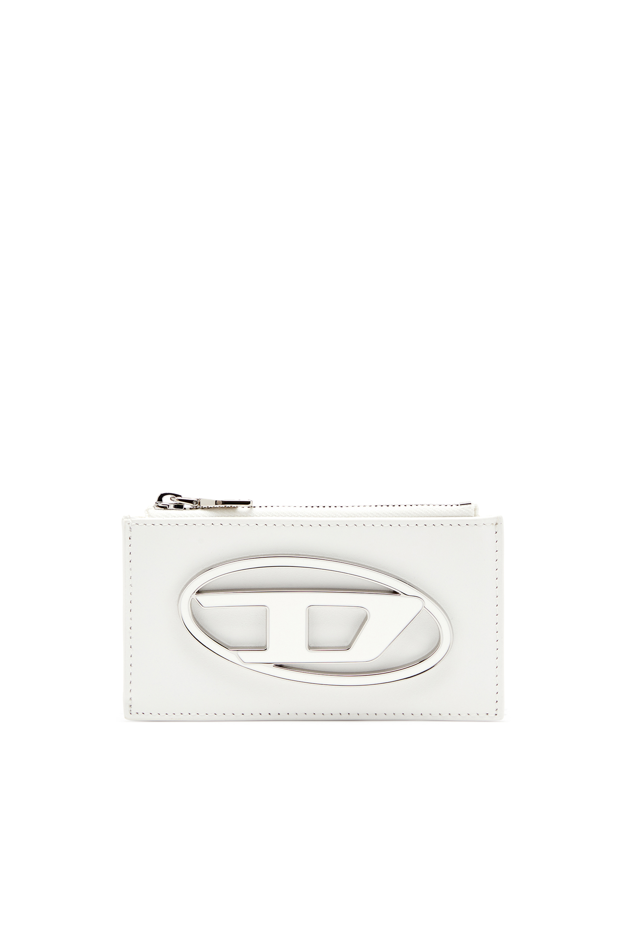 Diesel Mulher Branco - Flat Card Holder In Nappa Leather - Card Cases - Woman Uni