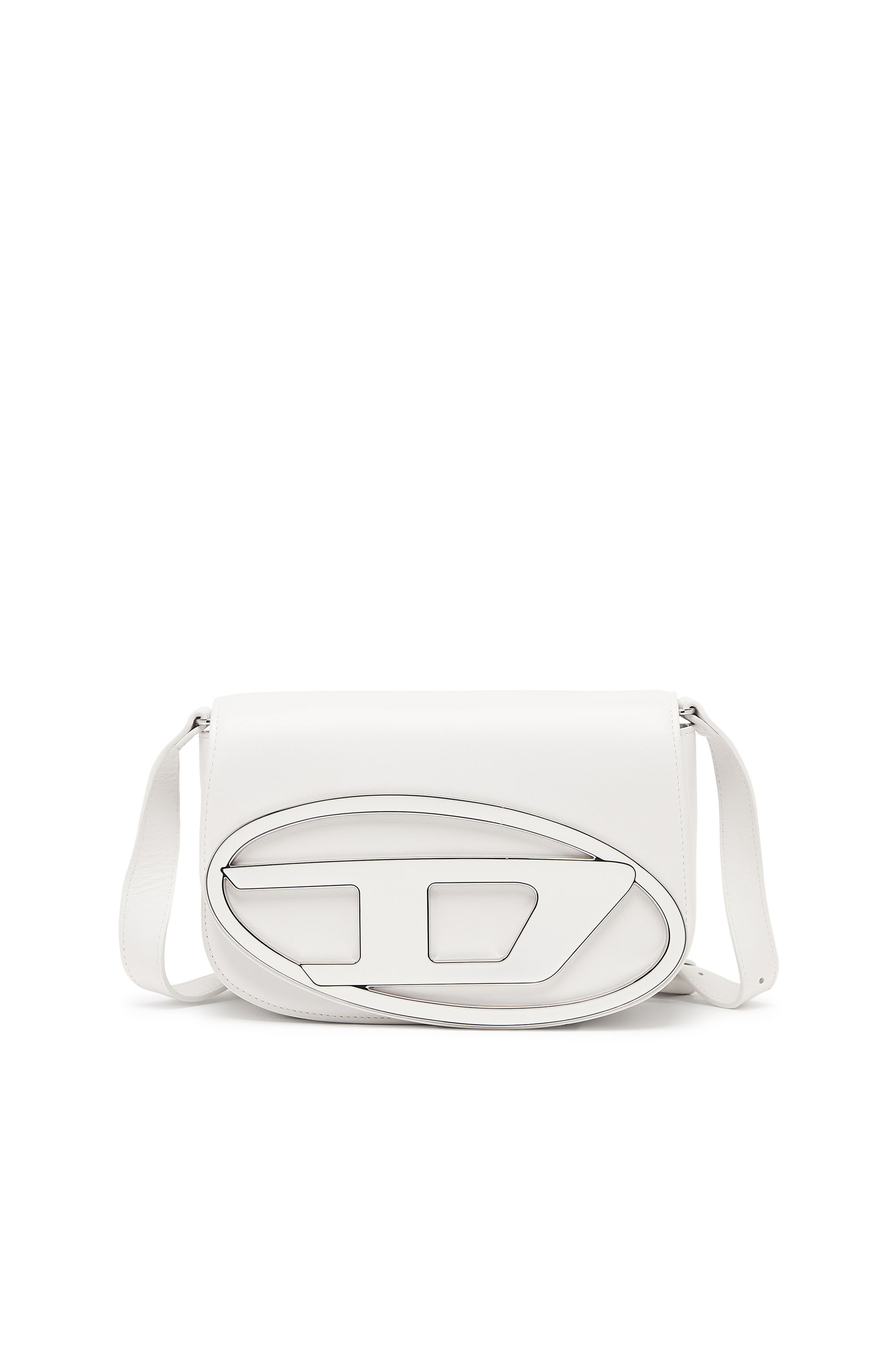 Diesel - 1DR M - Iconic medium shoulder bag in leather - Shoulder Bags - Woman - White