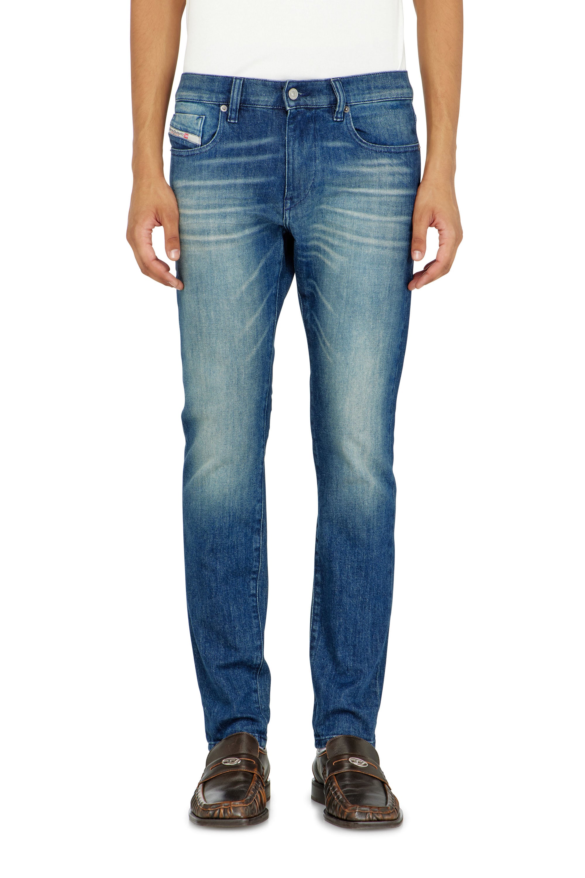 Diesel Slim Jeans Regular Waist 2019 D-Strukt, Dark blue, Zip fly