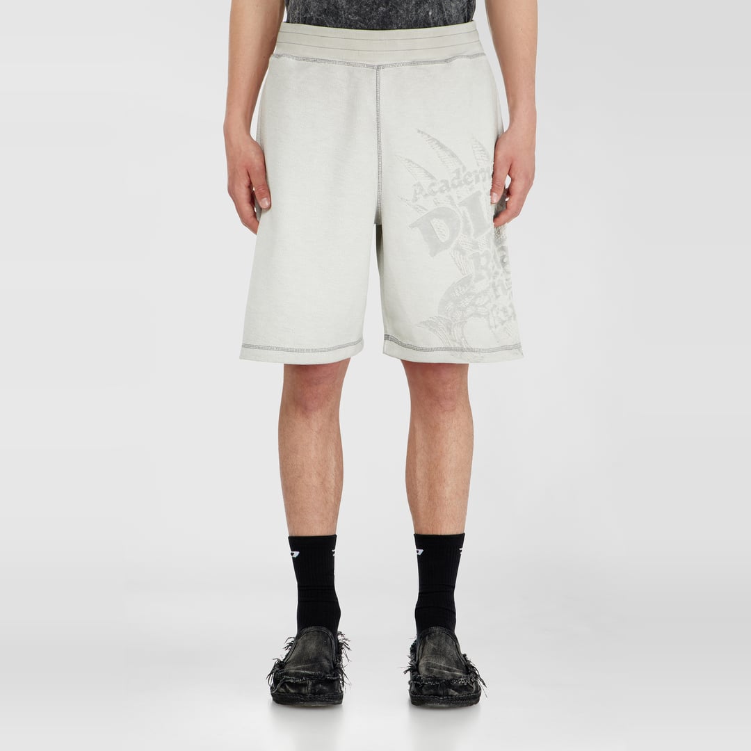 Diesel - Sweatshorts with dévoré motifs - Shorts - Man - Grey