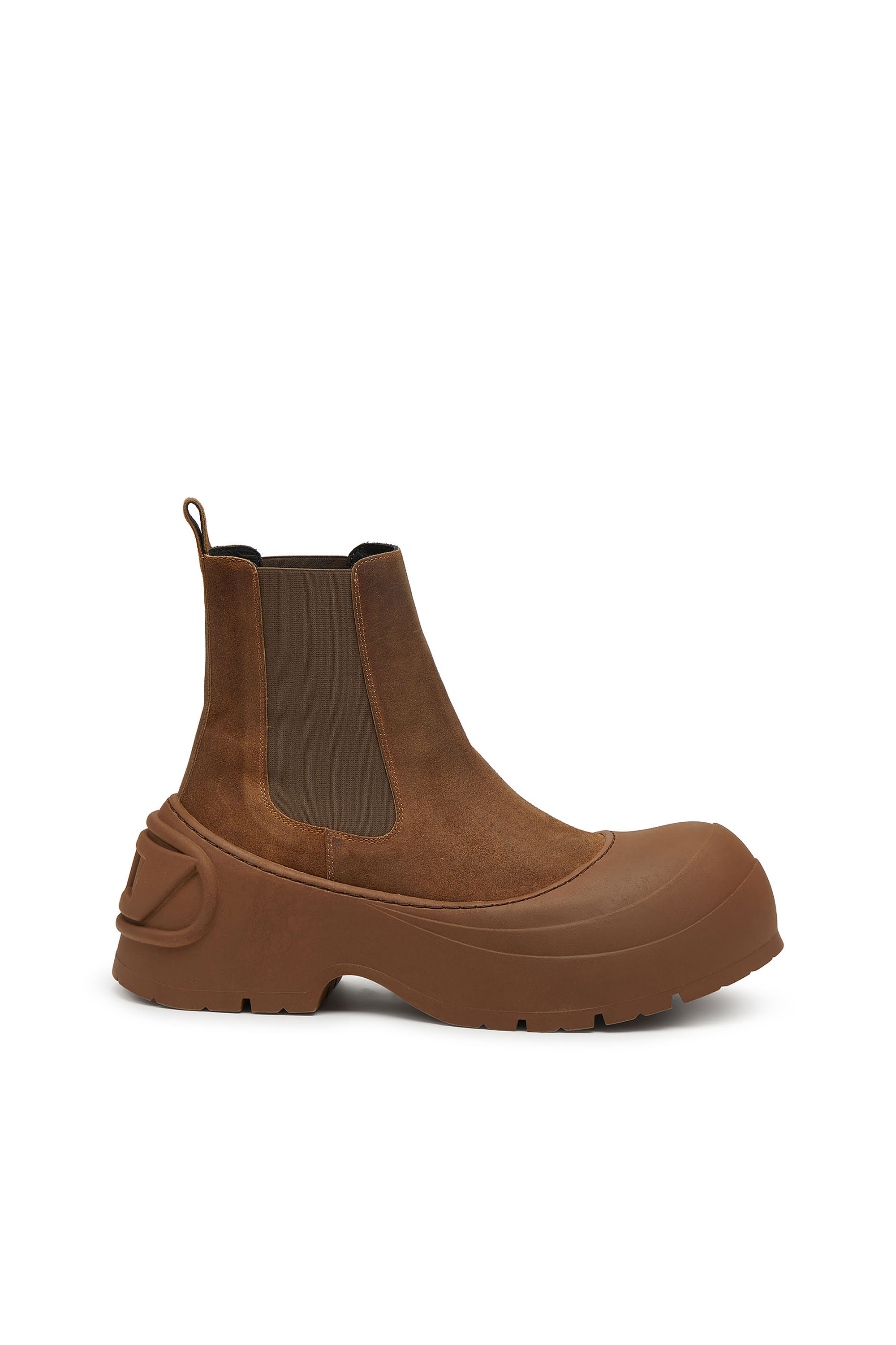 Diesel - D-Donald-Chelsea boots in waxed suede and rubber - Boots - Man - Brown　ディーゼル - ワックススエードとラバーの D-ドナルド-チェルシー ブーツ - ブーツ - 男性 - ブラウン Diesel