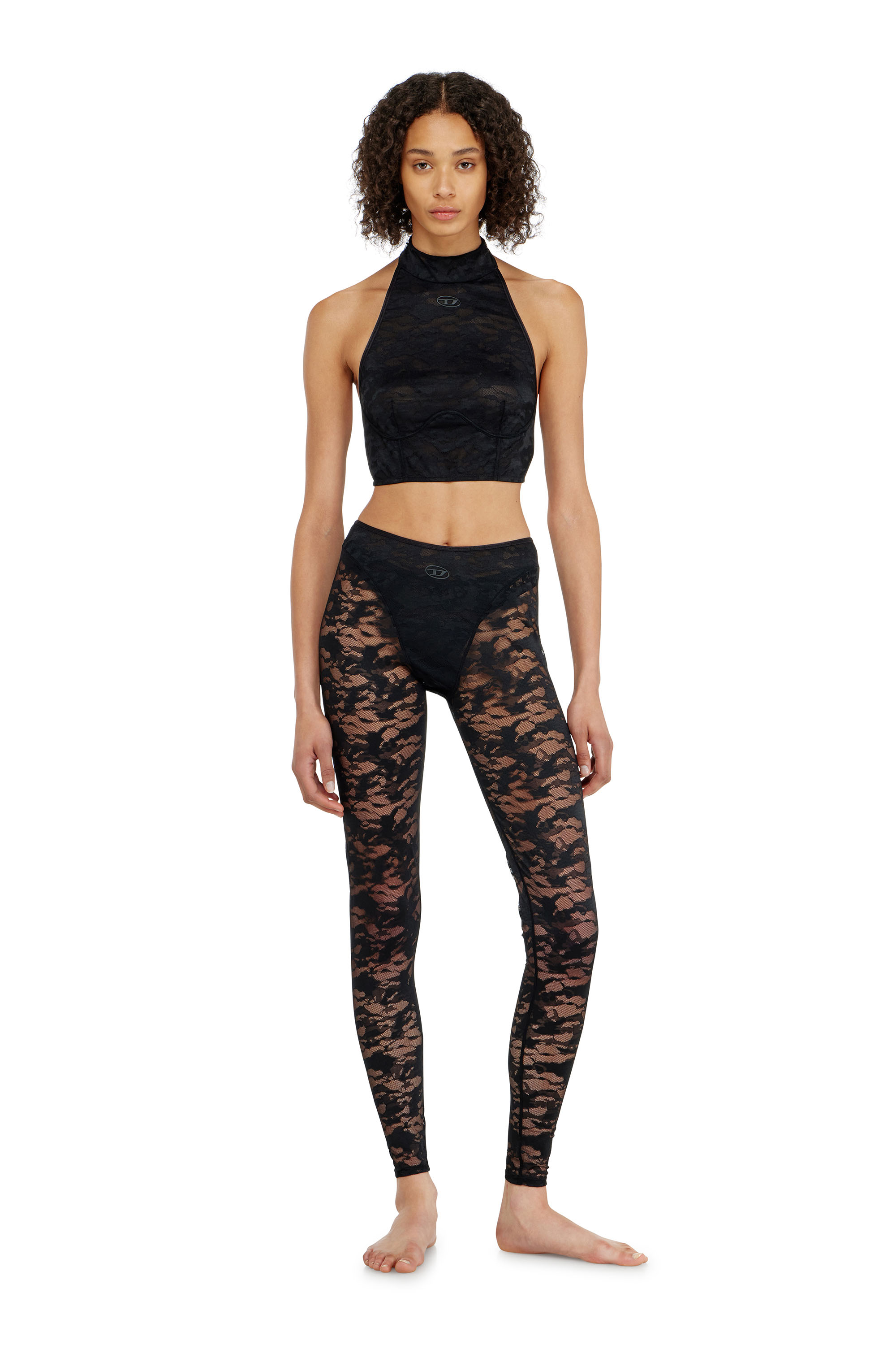 Diesel - MARCIA-UTLT, Woman's Lace bralette with halter neck in Black - 1