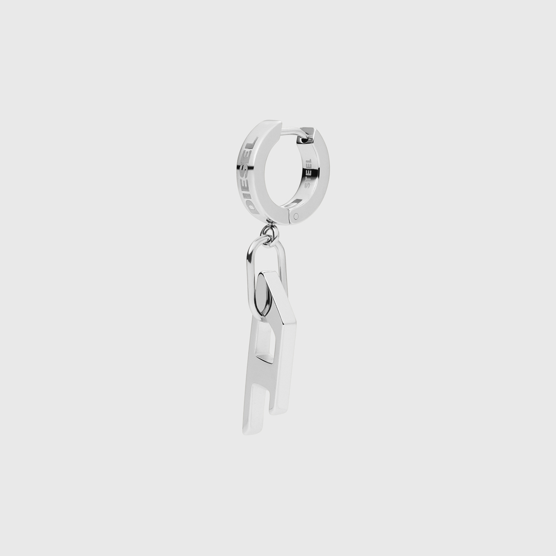 Diesel - Créole avec fermetures à crochet - Boucles d'oreilles - Mixte - Gris argenté