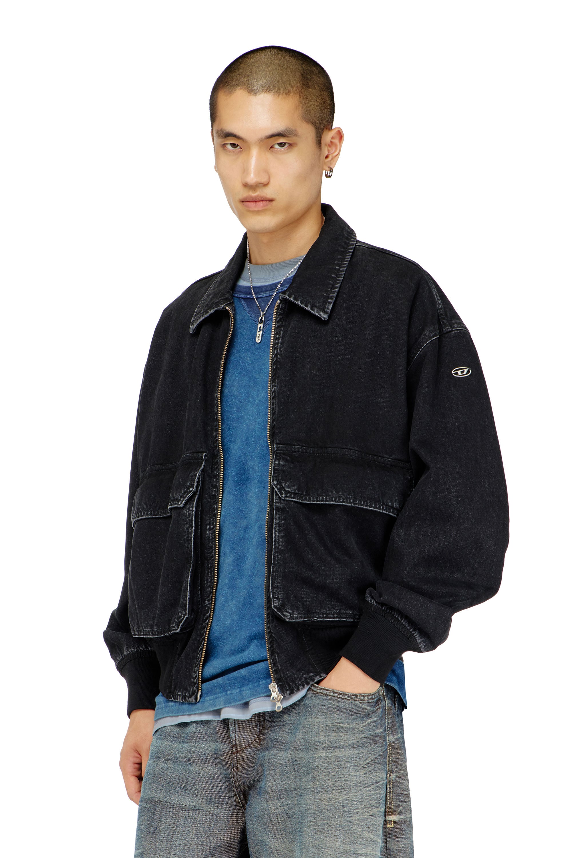 Diesel - Jacket in denim - Denim Jackets - Unisex - Black