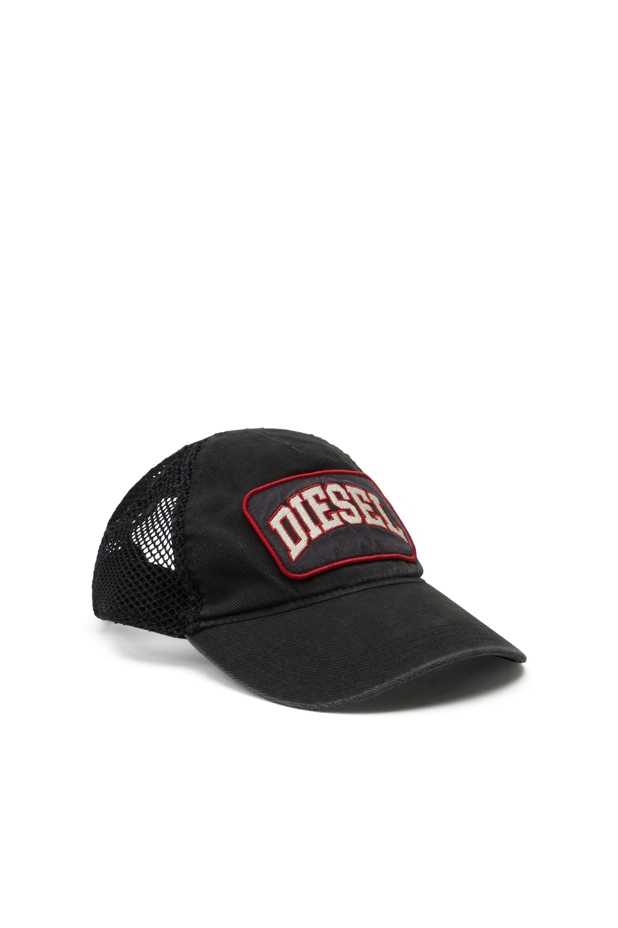 Diesel Homem Preto - Baseball Cap With Fishnet Mesh - Caps - Man Tamanho 02