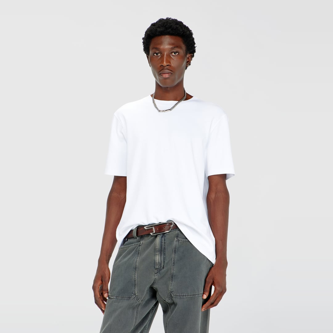 Diesel , T-Shirts, Male, White, S, T-Shirt T-Adjust-Aa2 - Image 2