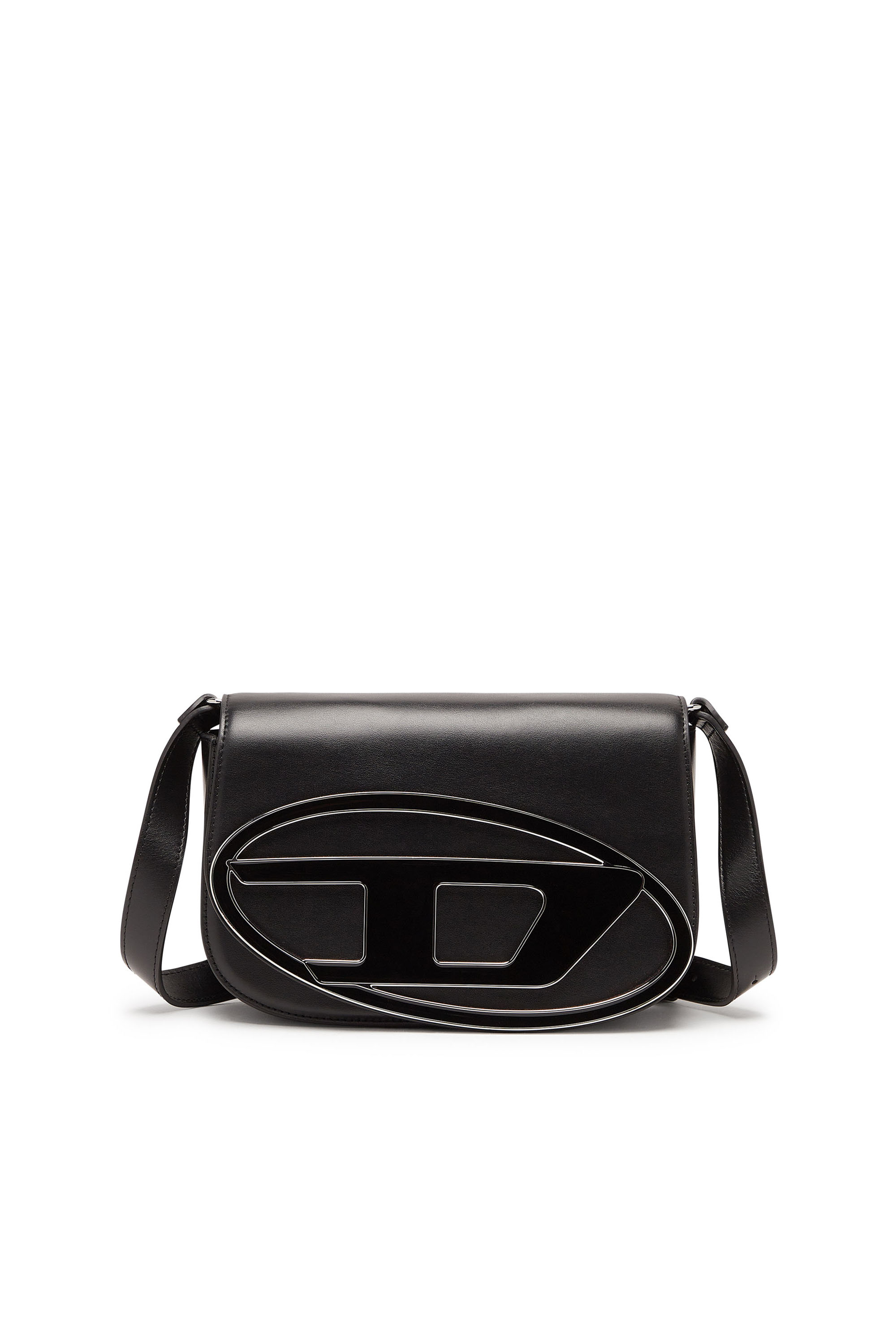 Diesel - 1DR M - Iconic medium shoulder bag in leather - Shoulder Bags - Woman - Black