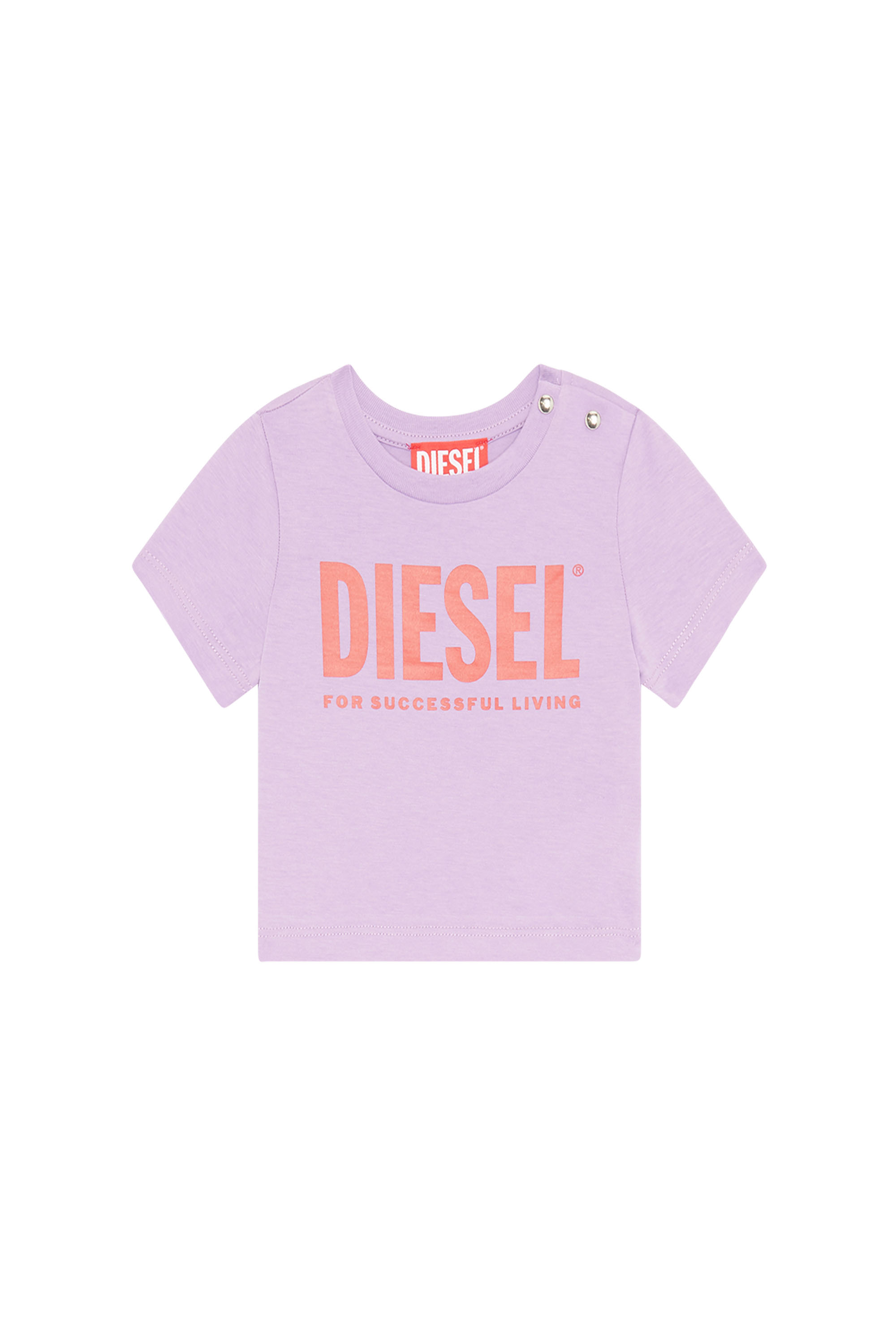Diesel - T-shirt con maxi logo - T-shirts e Tops - Donna - Viola