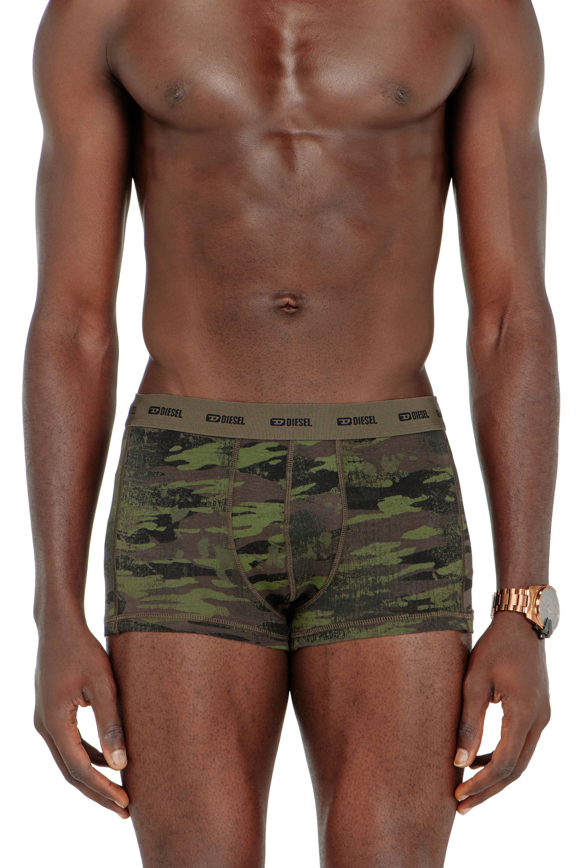 Diesel Nero Uomo - Set Da Tre Boxer A Tinta Unita E Camouflage - Boxer Xxl