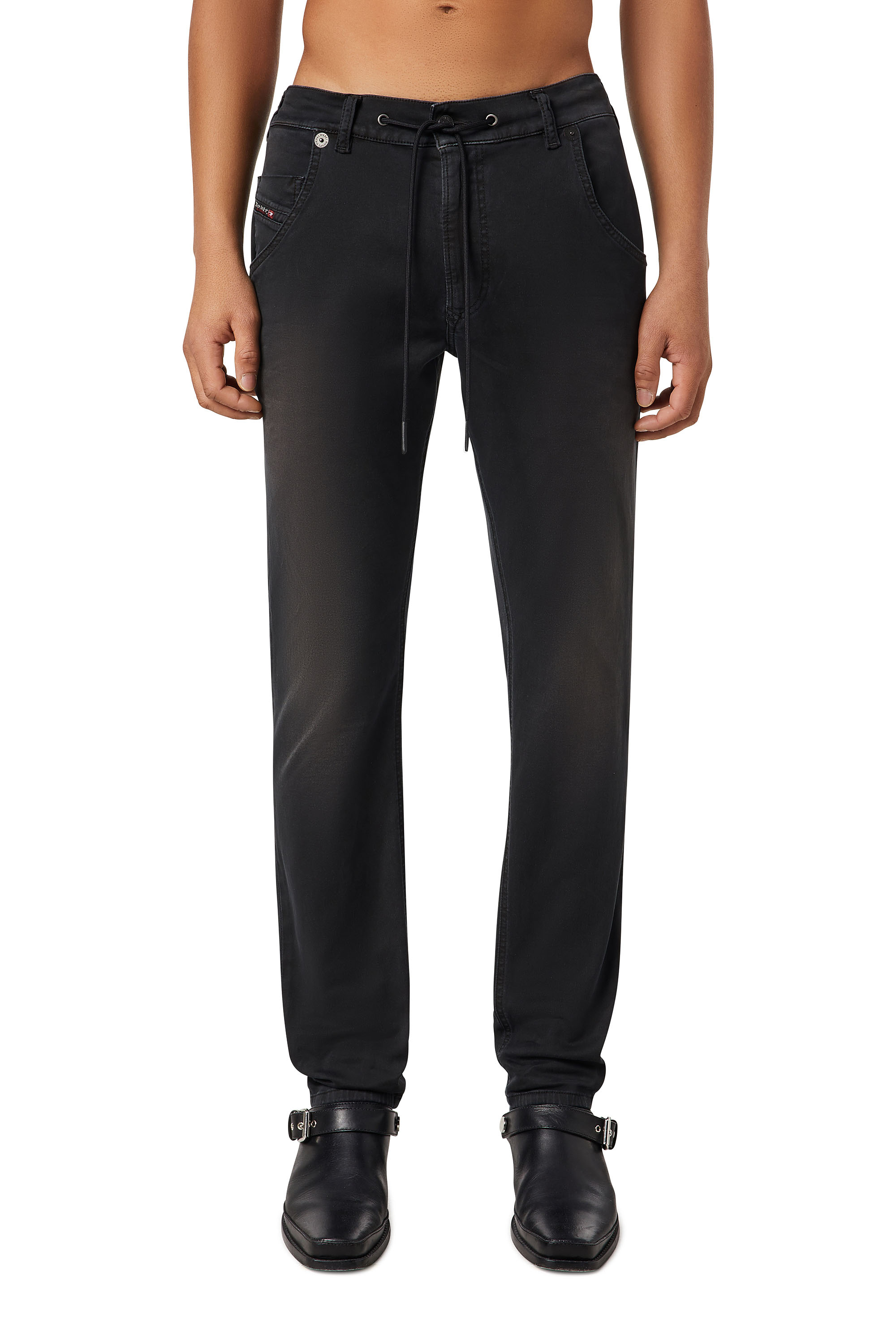 Diesel Tapered Krooley Jogg Jeans In Nero