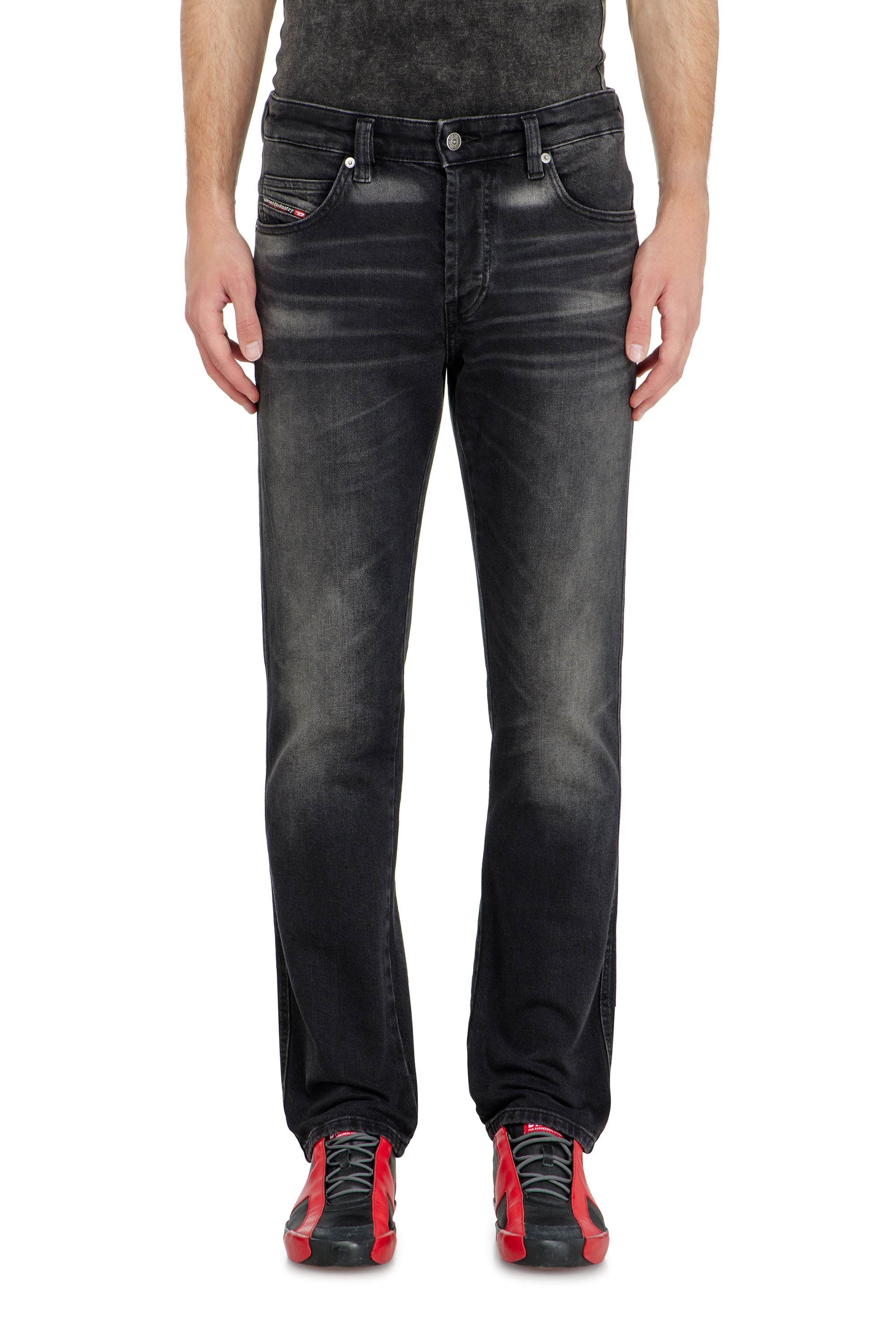 Diesel Slim Jeans Regular Waist 1993 D-Vyl, Black/Dark grey, Button fly