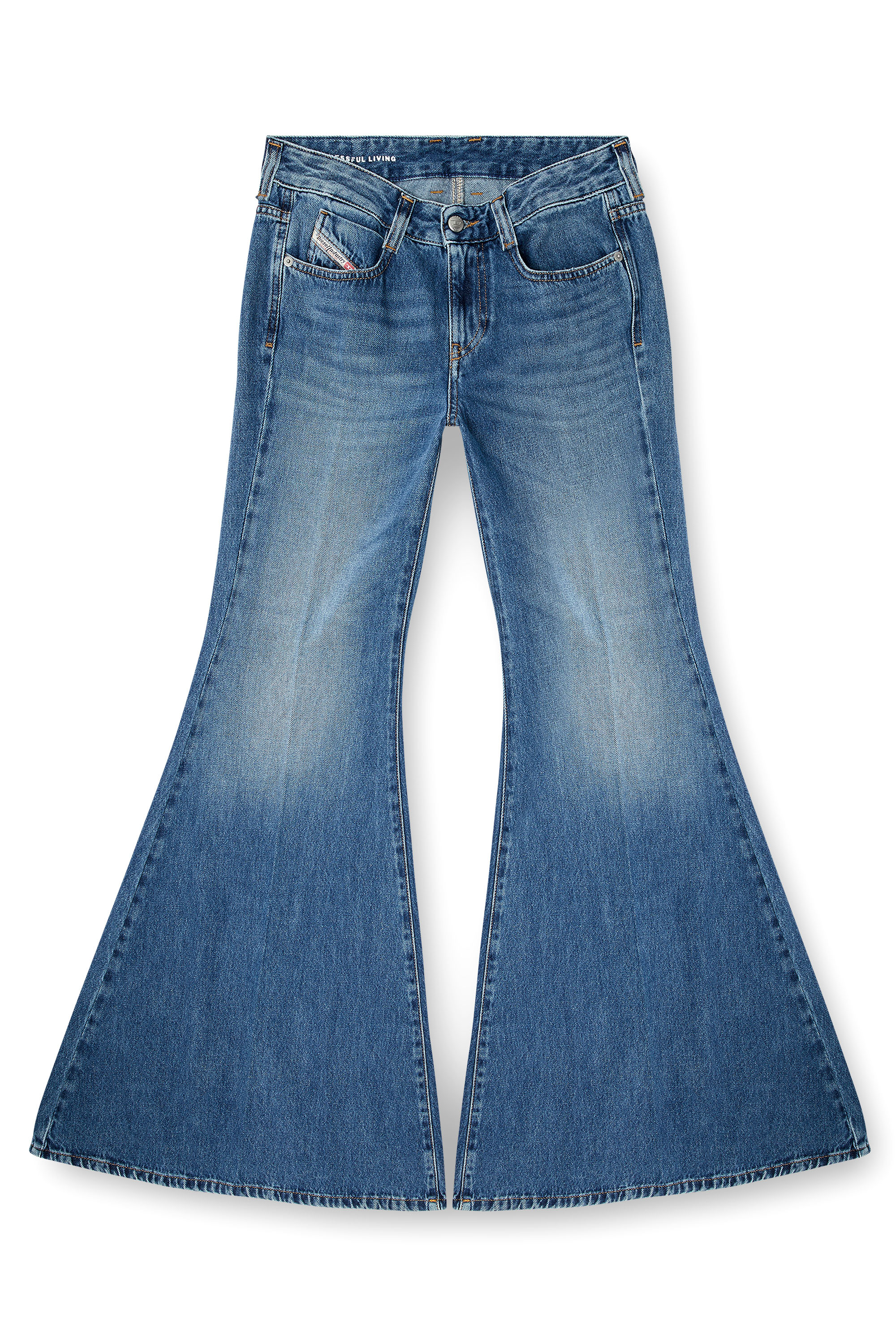 Diesel - Woman's Flare Jeans 1970 D-Bleess 09M56, Medium blue - 3