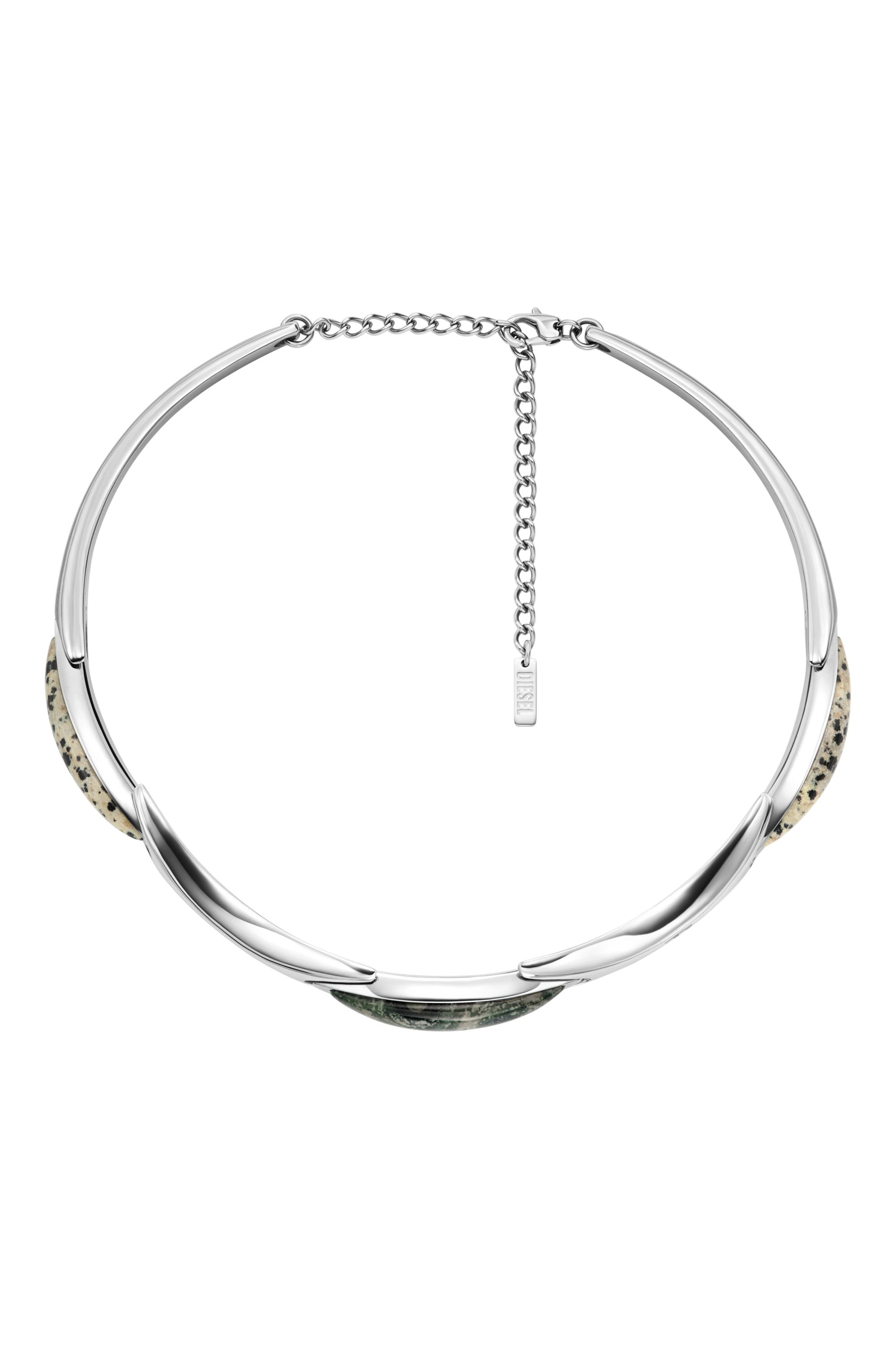 Diesel Unisex Silver - Stainless Steel Choker Necklace - Necklaces Uni