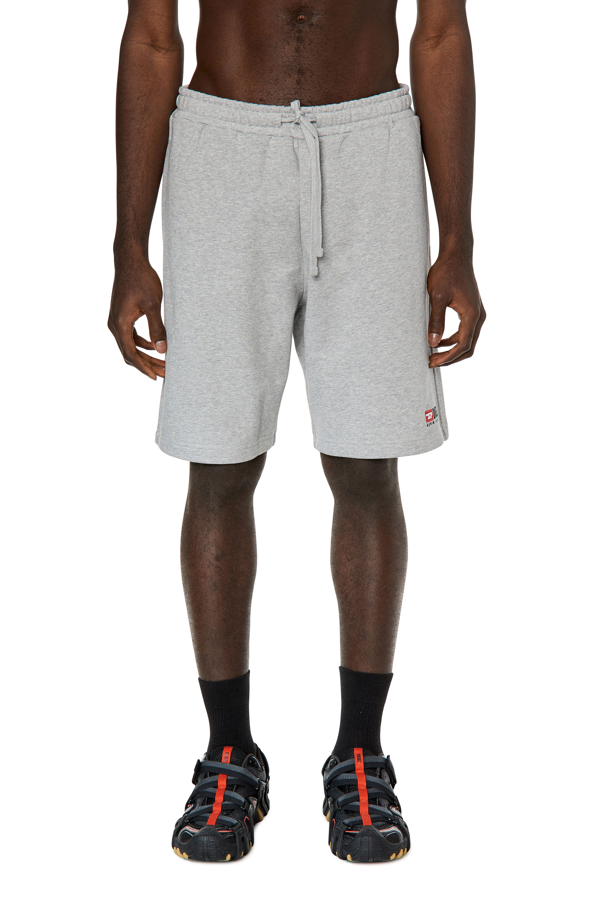 Diesel - Pantalones cortos deportivos con logotipo bordado - Shorts - Hombre - Gris