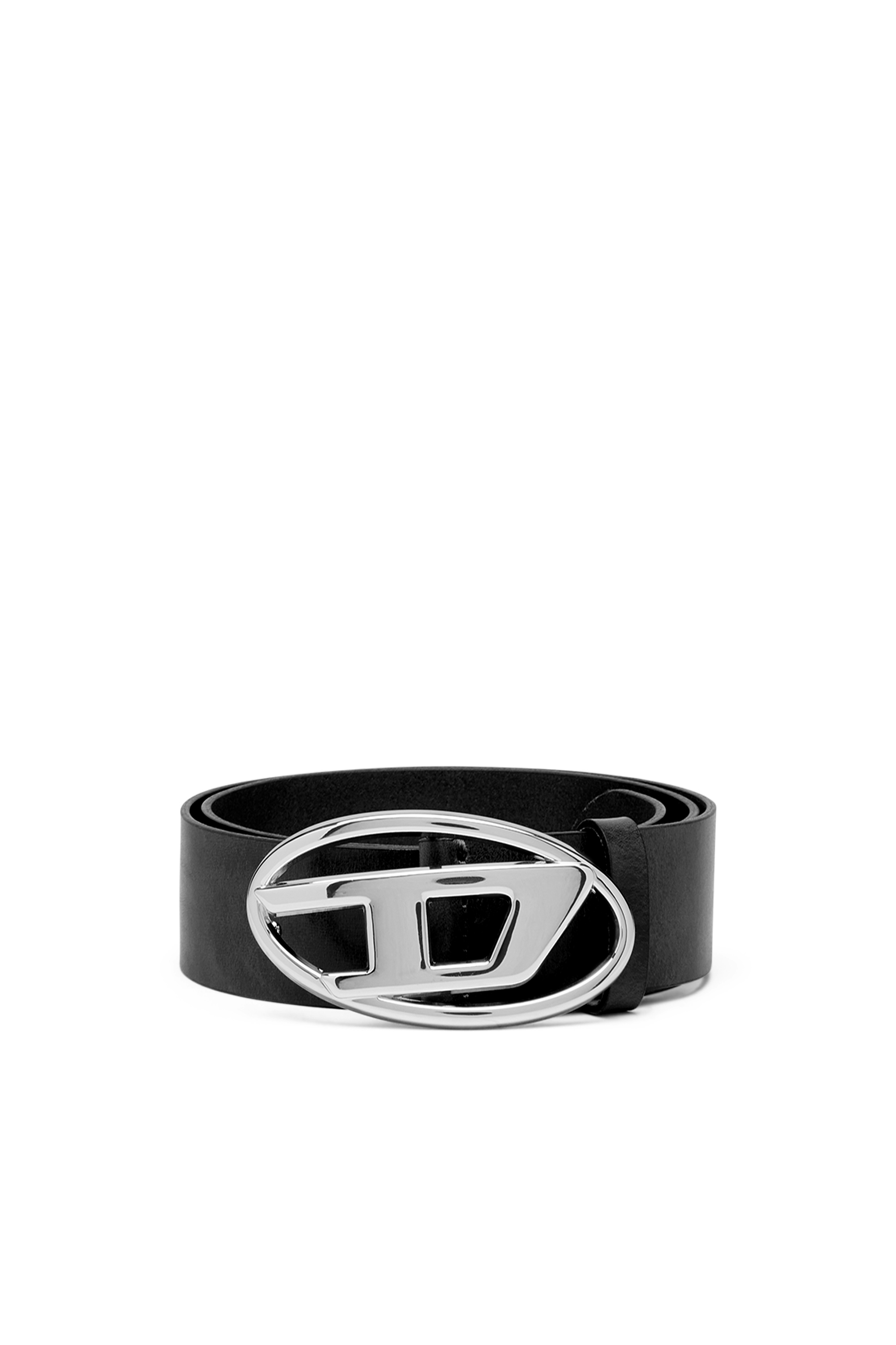 Diesel - Cinturón con hebilla con el logotipo D - Cinturones - Mujer - Negro