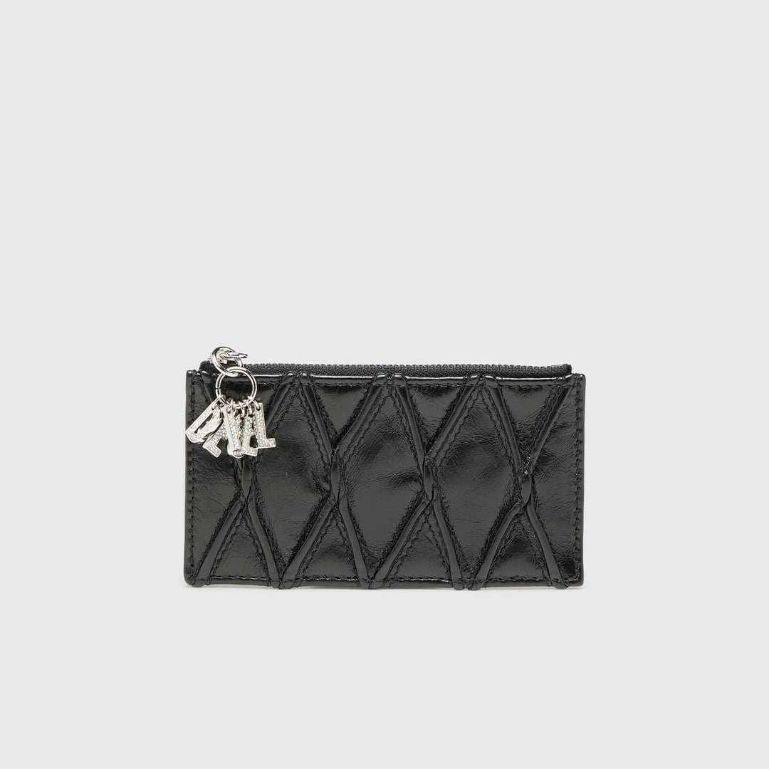 Diesel - Card holder in quilted naplak leather - Card cases - Woman - Black