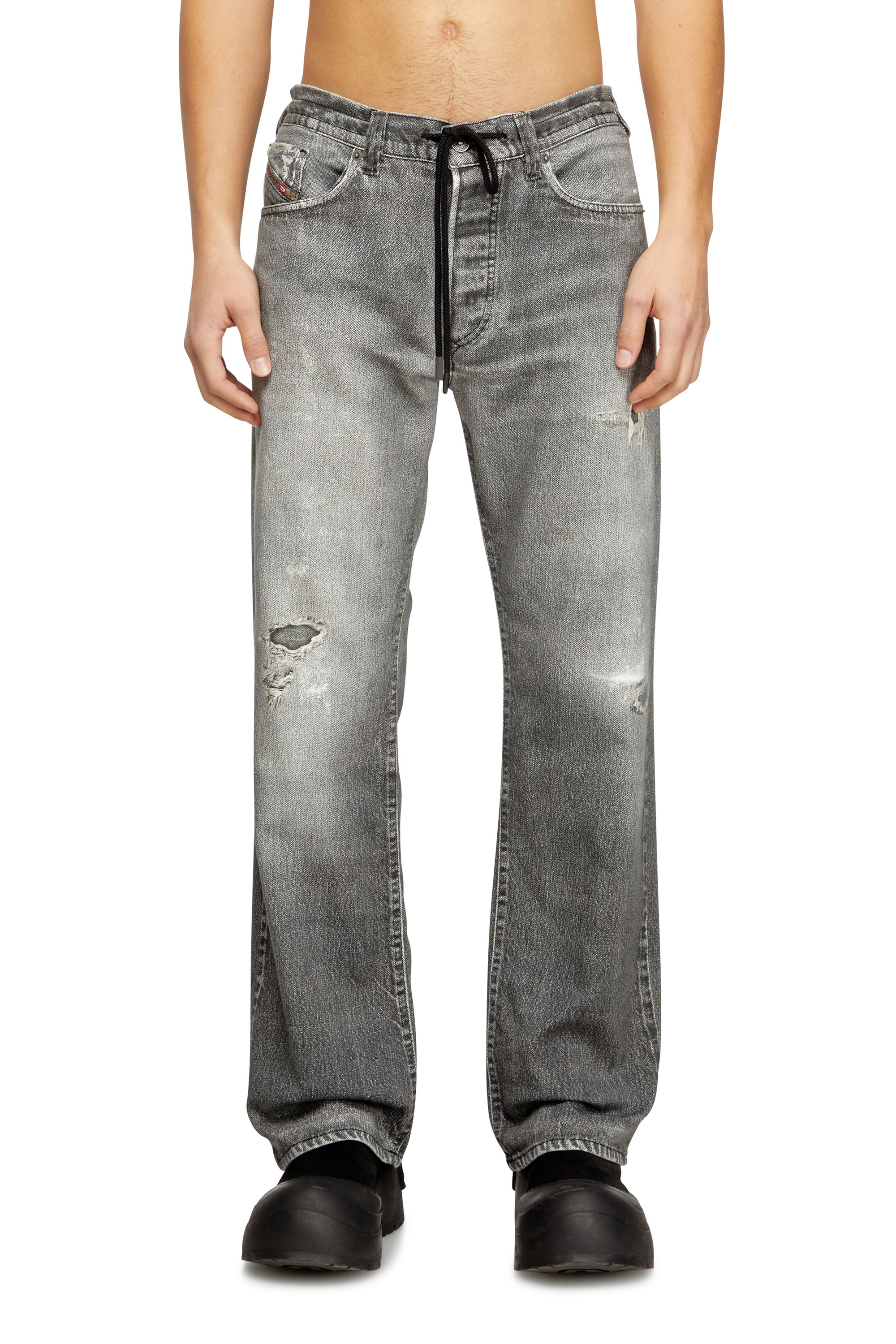 Diesel Men's Grey - Relaxed Regular Waist 2080 D-Reel Joggjeans - Jeans - Man Size 30