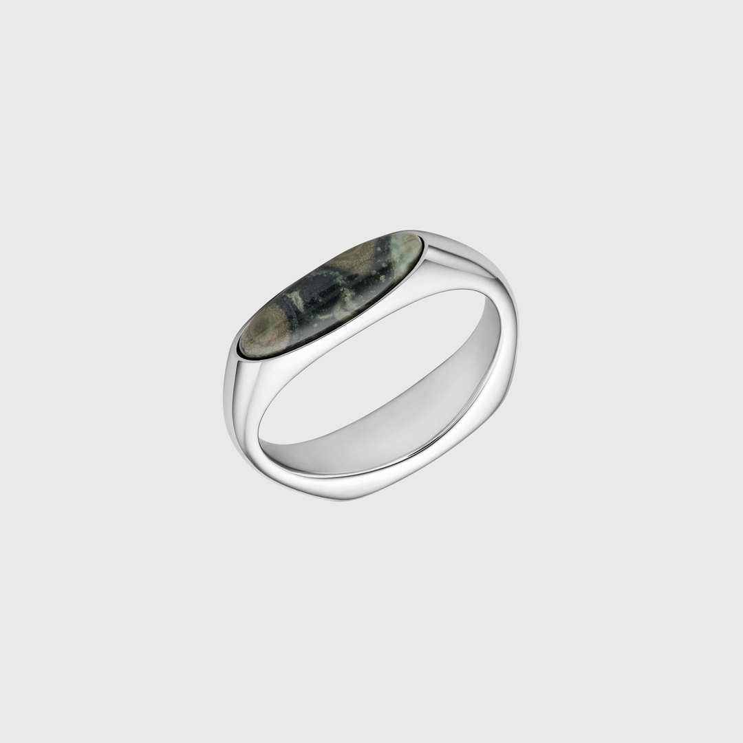 Diesel - Stainless Steel Signet Ring - Rings - Unisex - Silver
