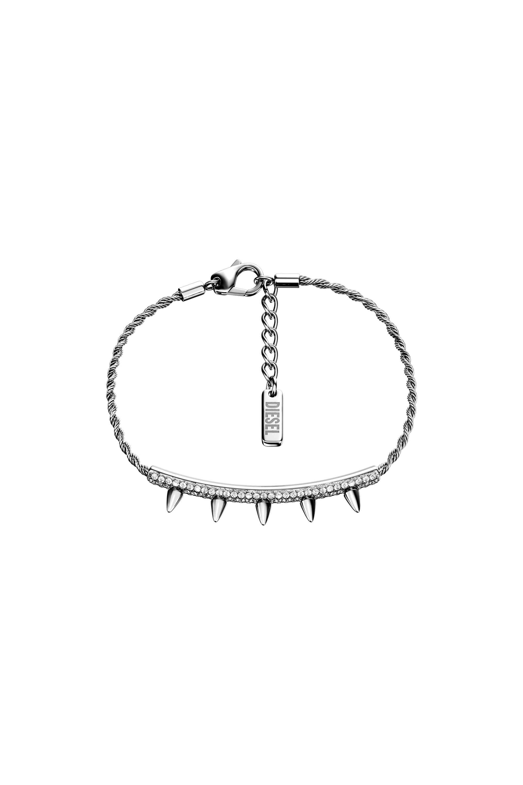 Diesel - Stainless Steel ID Bracelet - Bracelets - Unisex - Silver
