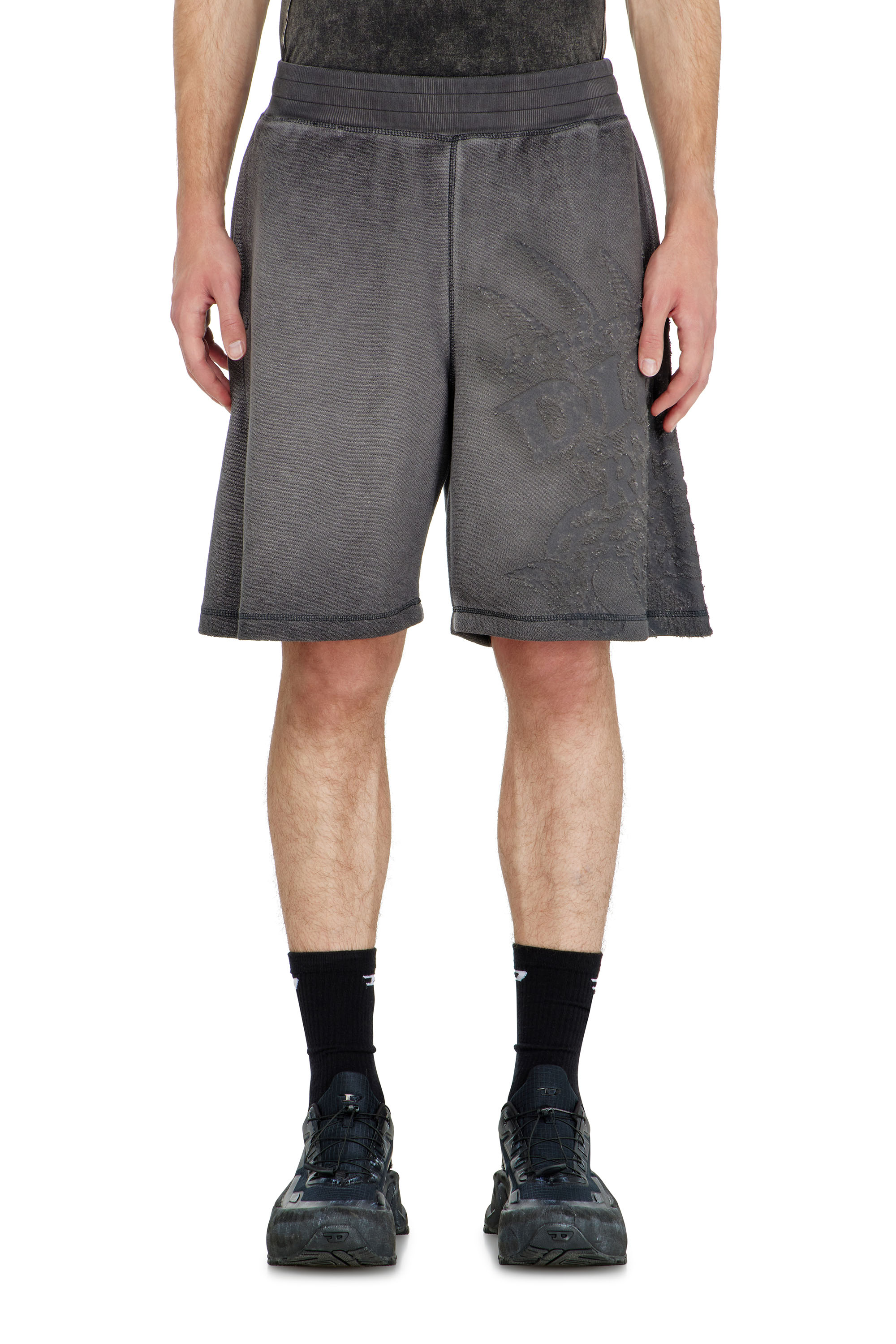 Diesel Men's - Sweatshorts With Dévoré Motifs - Shorts - Man Xxl