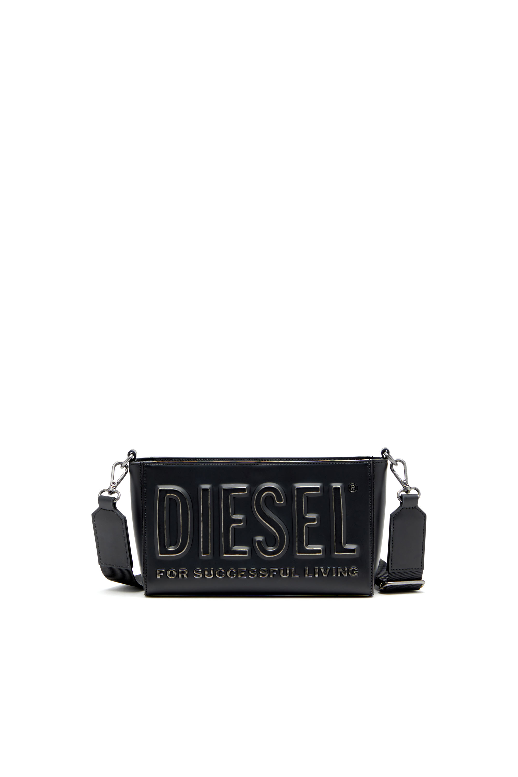 Diesel - Dsl 3D-Camera bag in brushed PU - Crossbody Bags - Man - Black