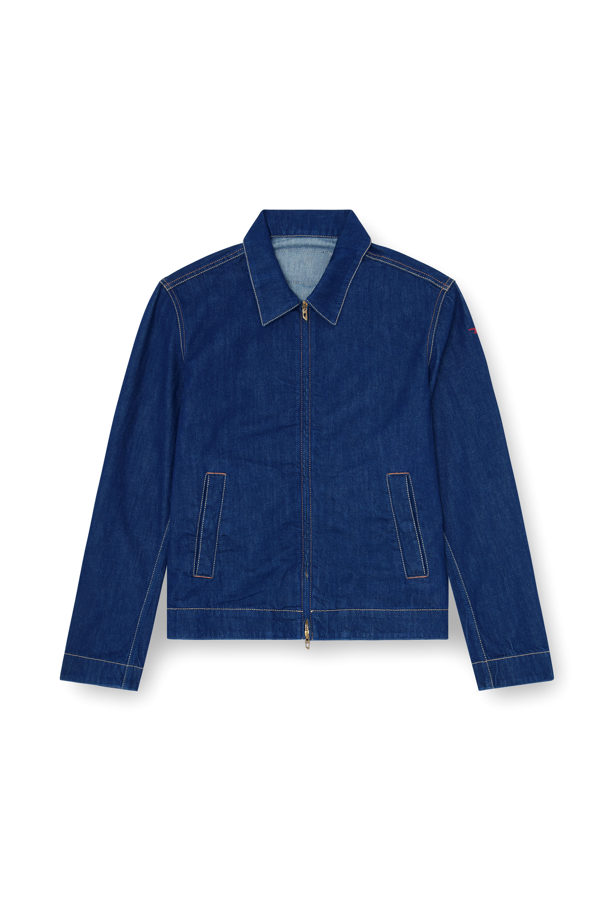 Diesel - D-ROHE, Man's Coach jacket in rinse denim in Medium blue - 2