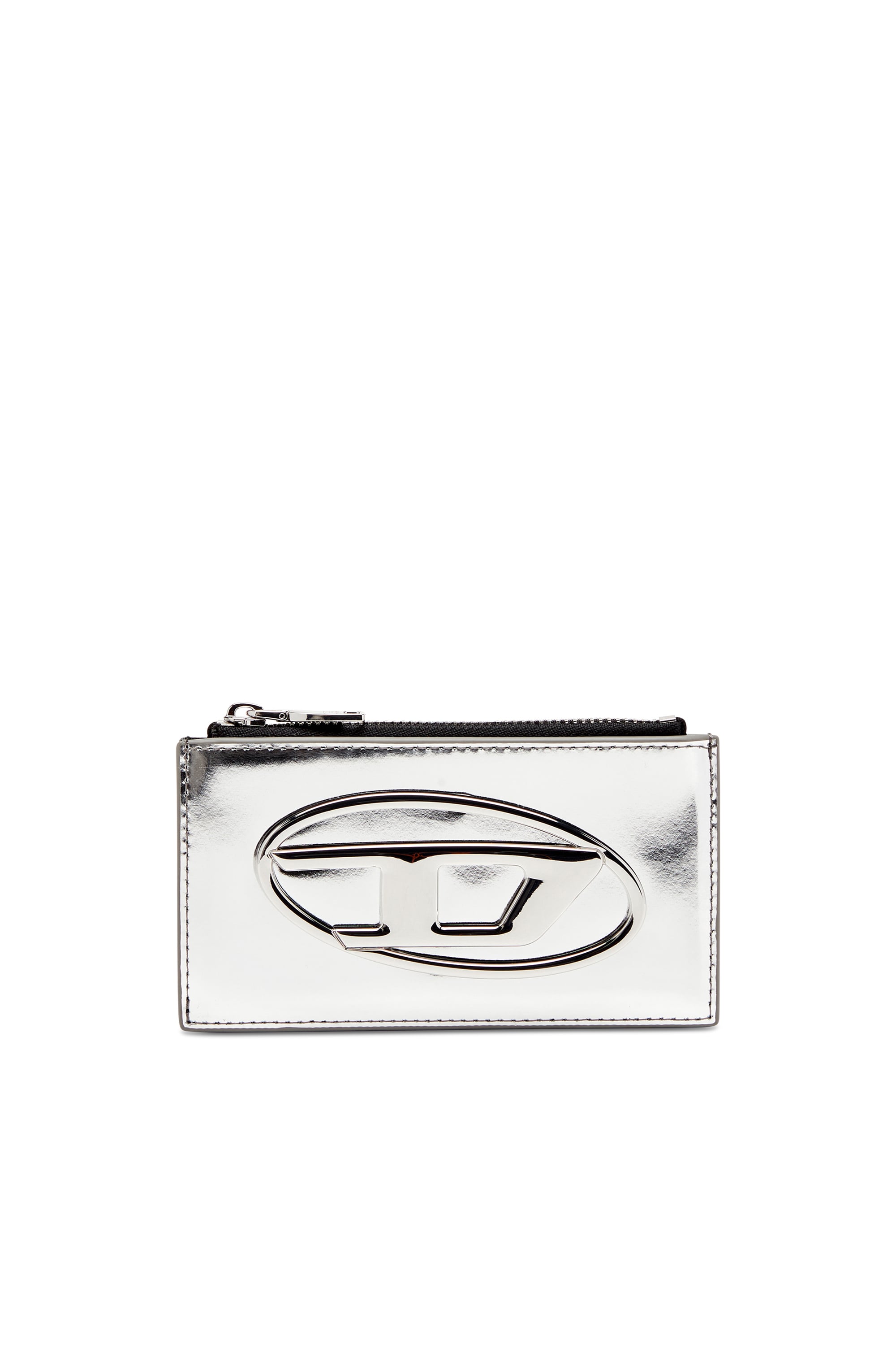 Diesel - Card holder in mirror leather - Card cases - Woman - Silver