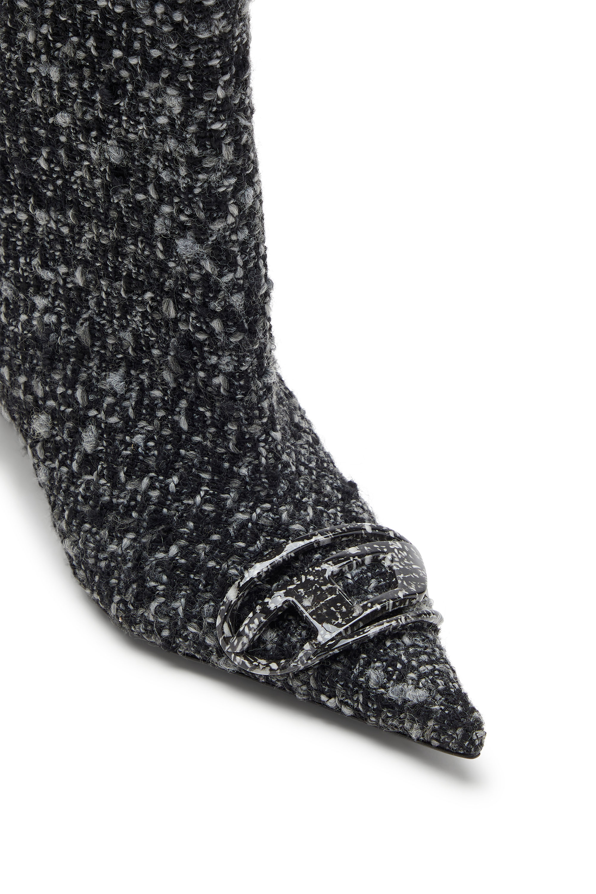 Diesel - D-VENUS 40 KB TUBE, Woman's D-Venus-Boucl&eacute;  knee-high boots in Black - 4