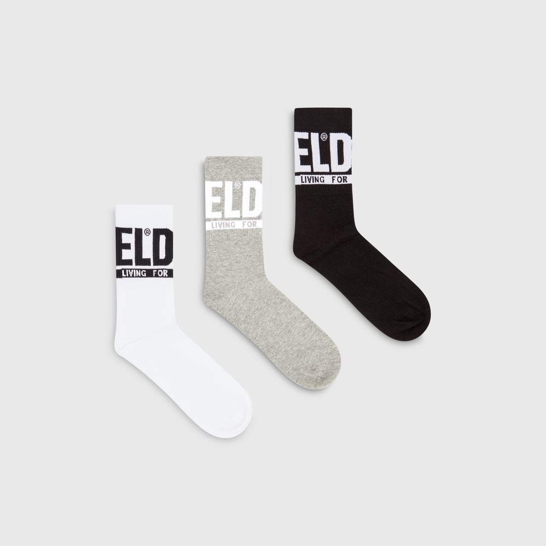 Diesel - Three-pack of logo cuff socks - Socks - Man - Multicolor