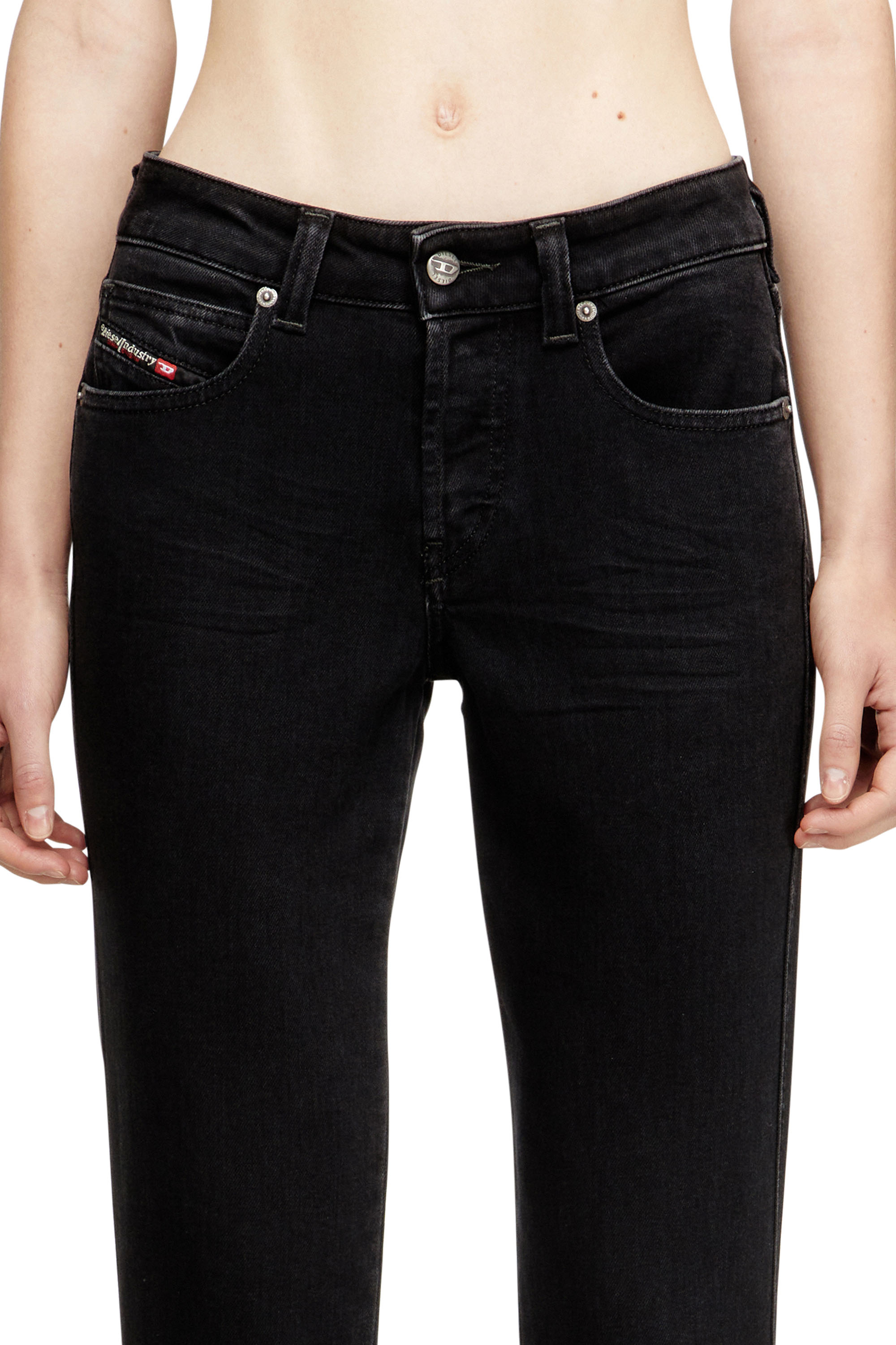 Diesel - Woman's Slim Jeans 1992 D-Jiann 09N89, Black/Dark grey - 5