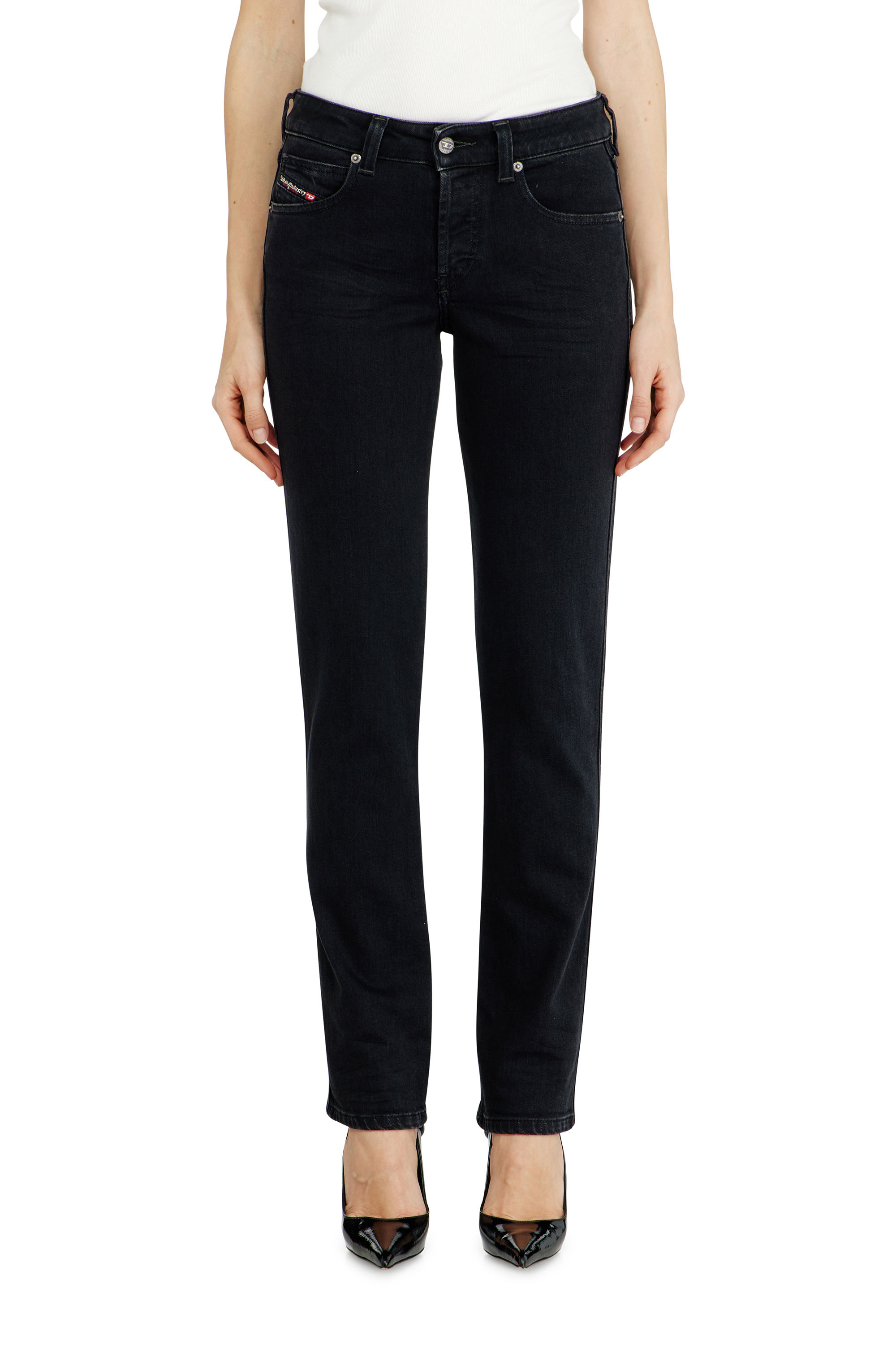 Diesel - Woman's Slim Jeans 1992 D-Jiann 09N89, Black/Dark grey - 4