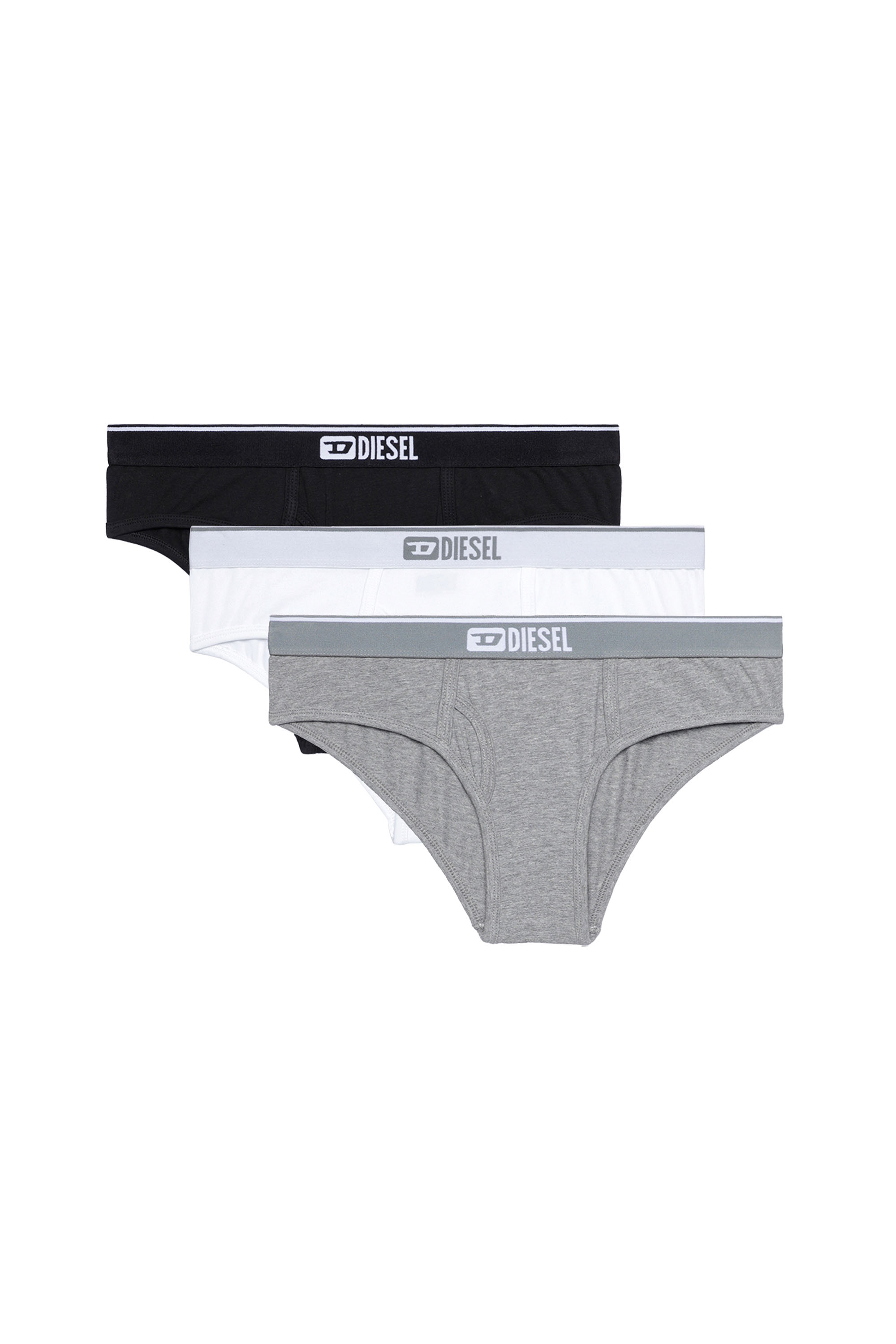 Diesel - Three-pack of briefs with shiny waist - Panties - Woman - Multicolor