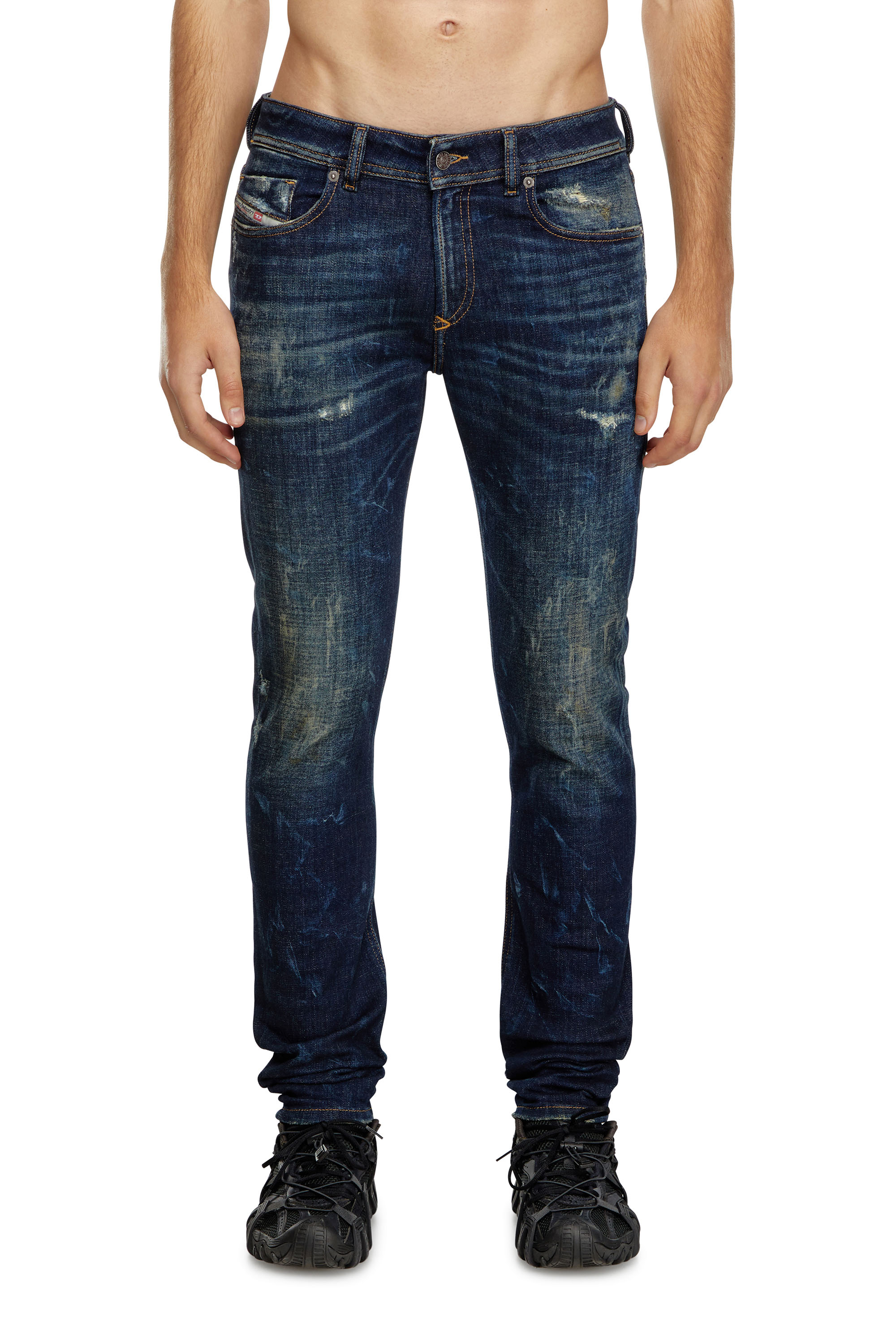 Shop Diesel Skinny Jeans In Blue