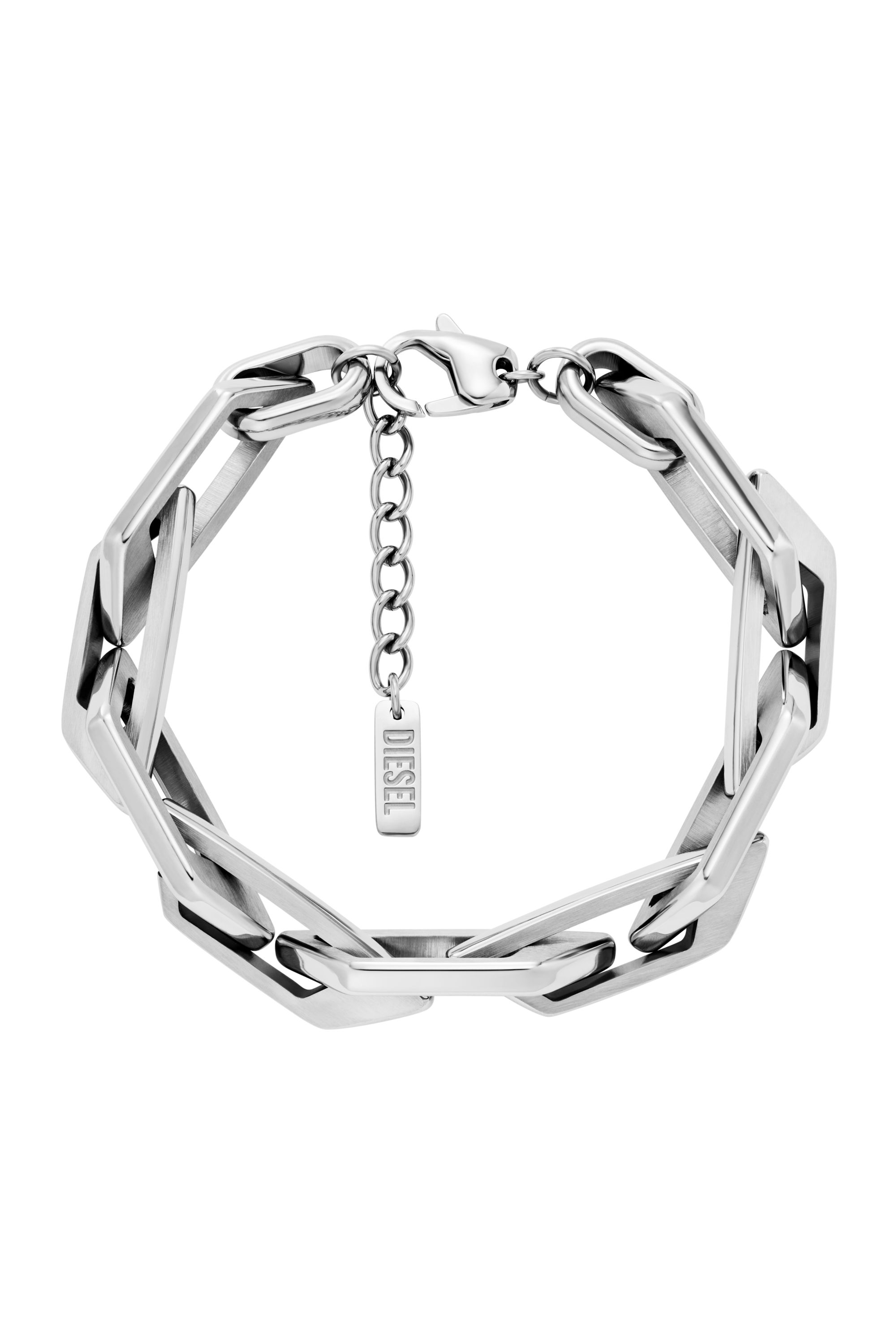 Diesel Unisex Silver - Stainless Steel Chain Bracelet - Bracelets Uni