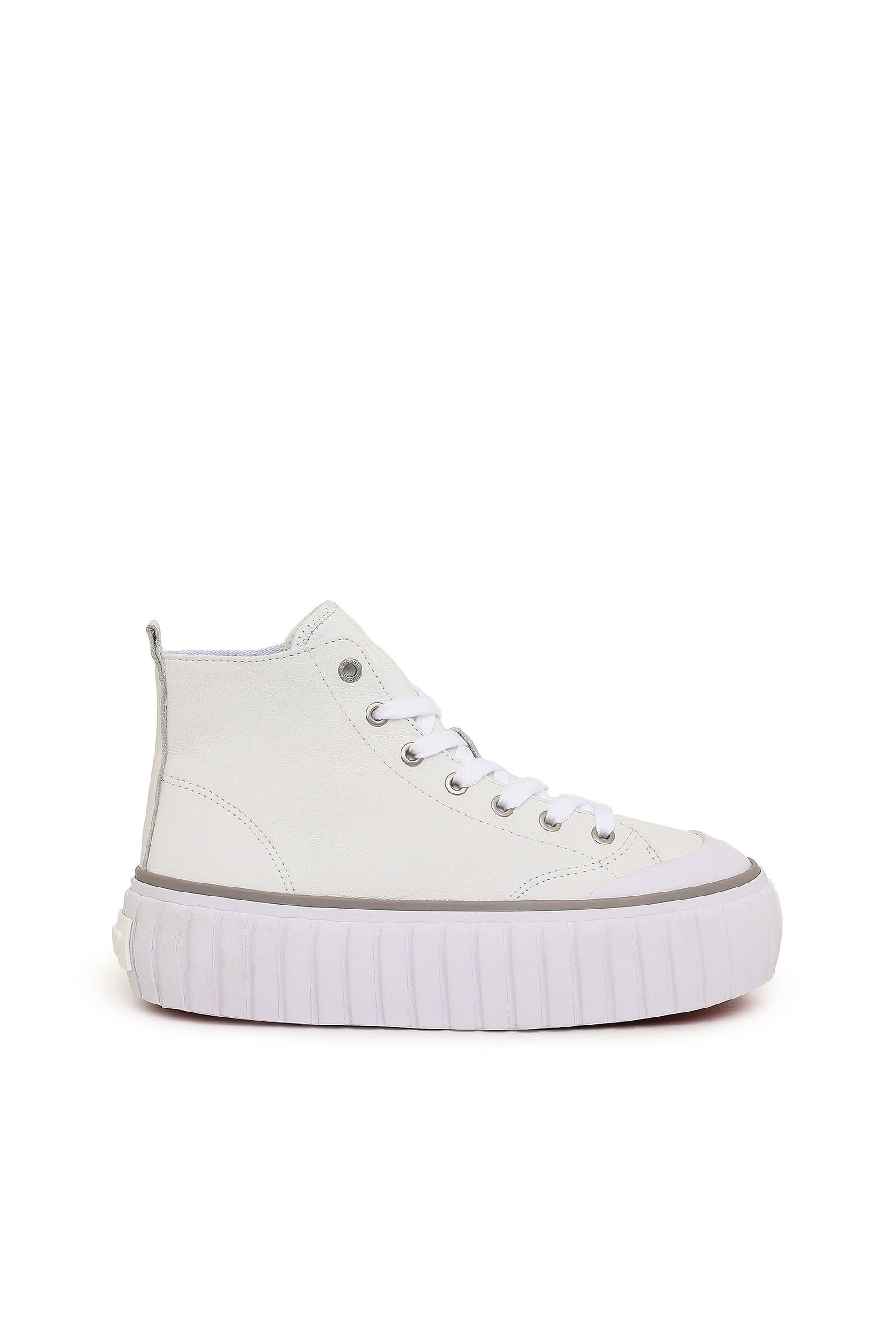 Diesel - S-Hanami Mid X - High-top platform sneakers in leather - Sneakers - Woman - White