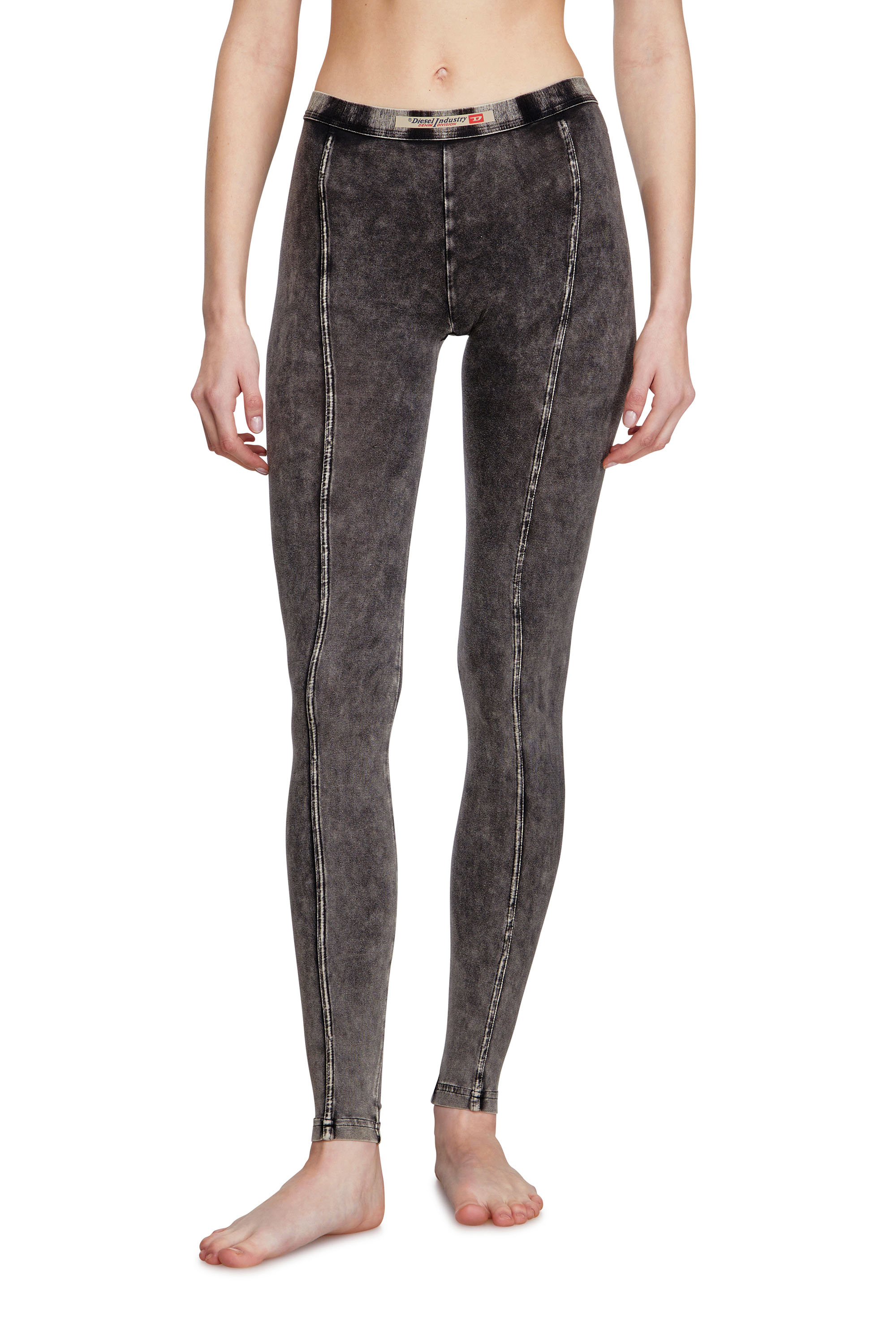 Diesel - ATHENA-DNM, Woman's Jeggings in denim-effect jersey in Black - 2