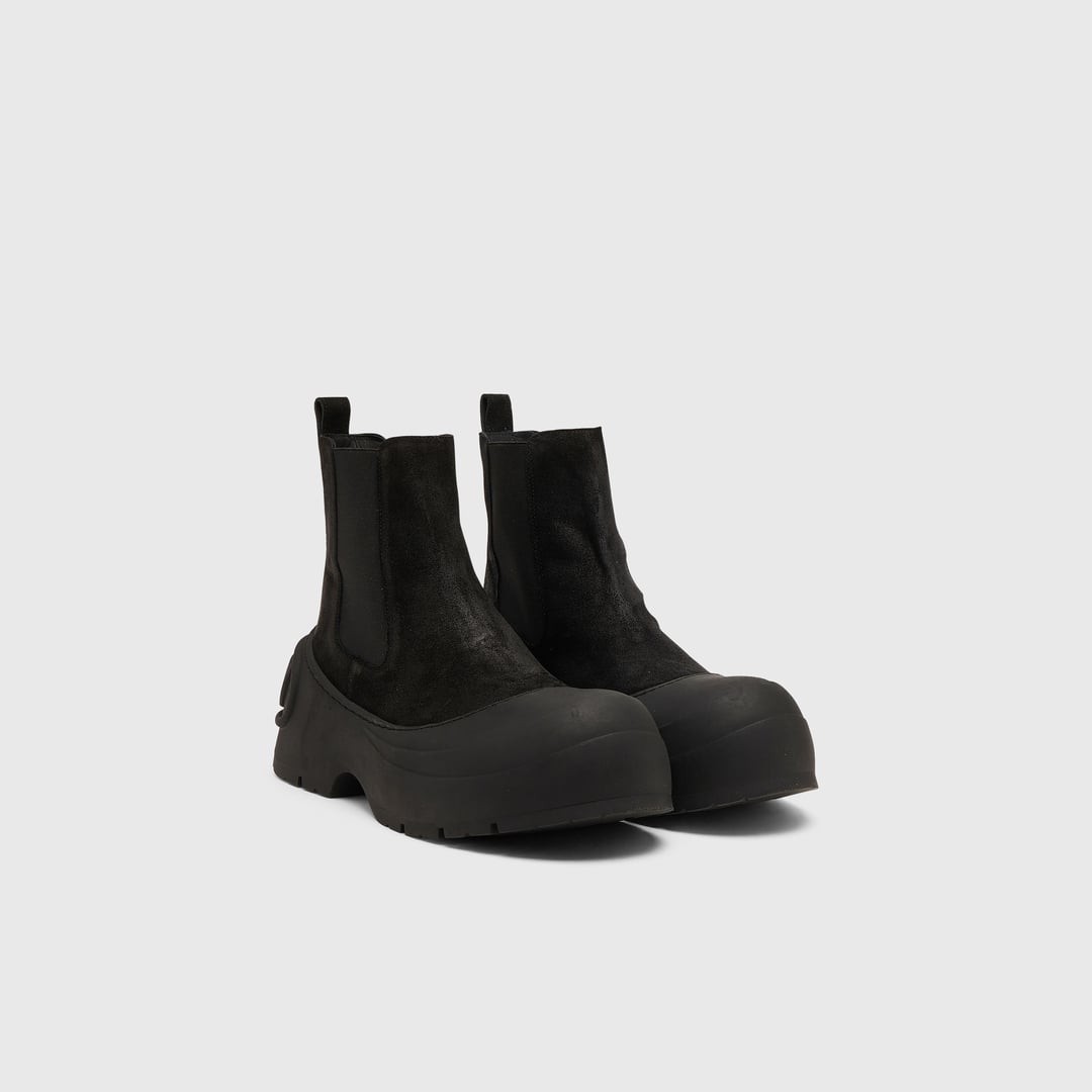 Diesel - D-Donald-Chelsea boots in waxed suede and rubber - Boots - Man - Black