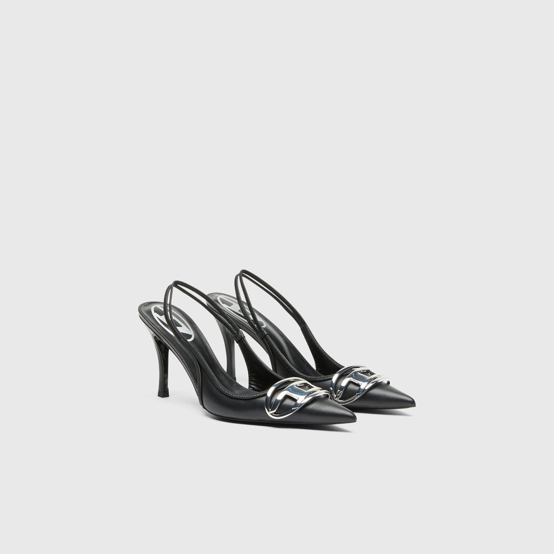 Diesel - D-Venus-Slingback pumps in nappa leather - Heels - Woman - Black