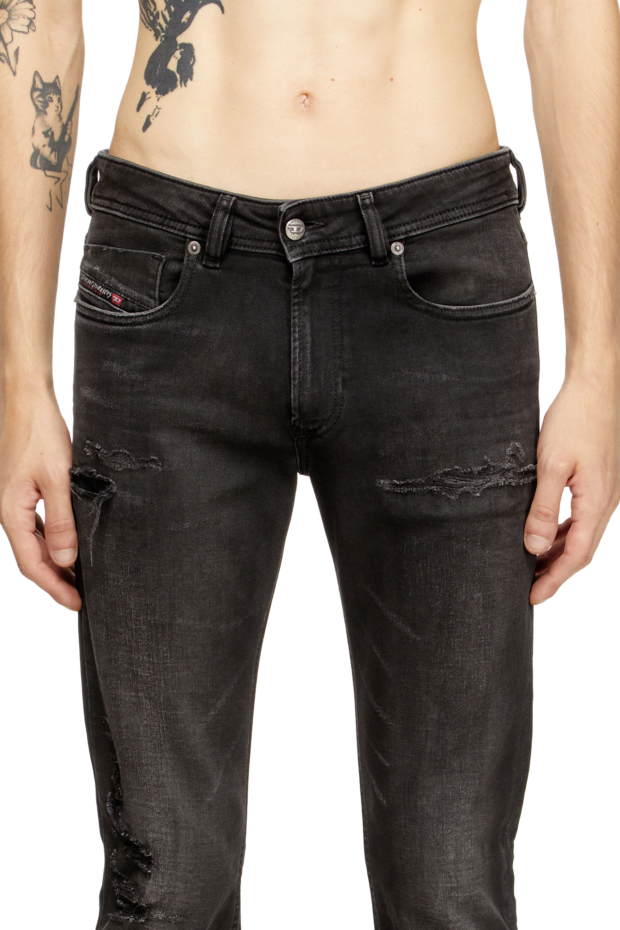 Diesel - Man's Skinny Jeans 1979 Sleenker 068SG, Black/Dark grey - 5