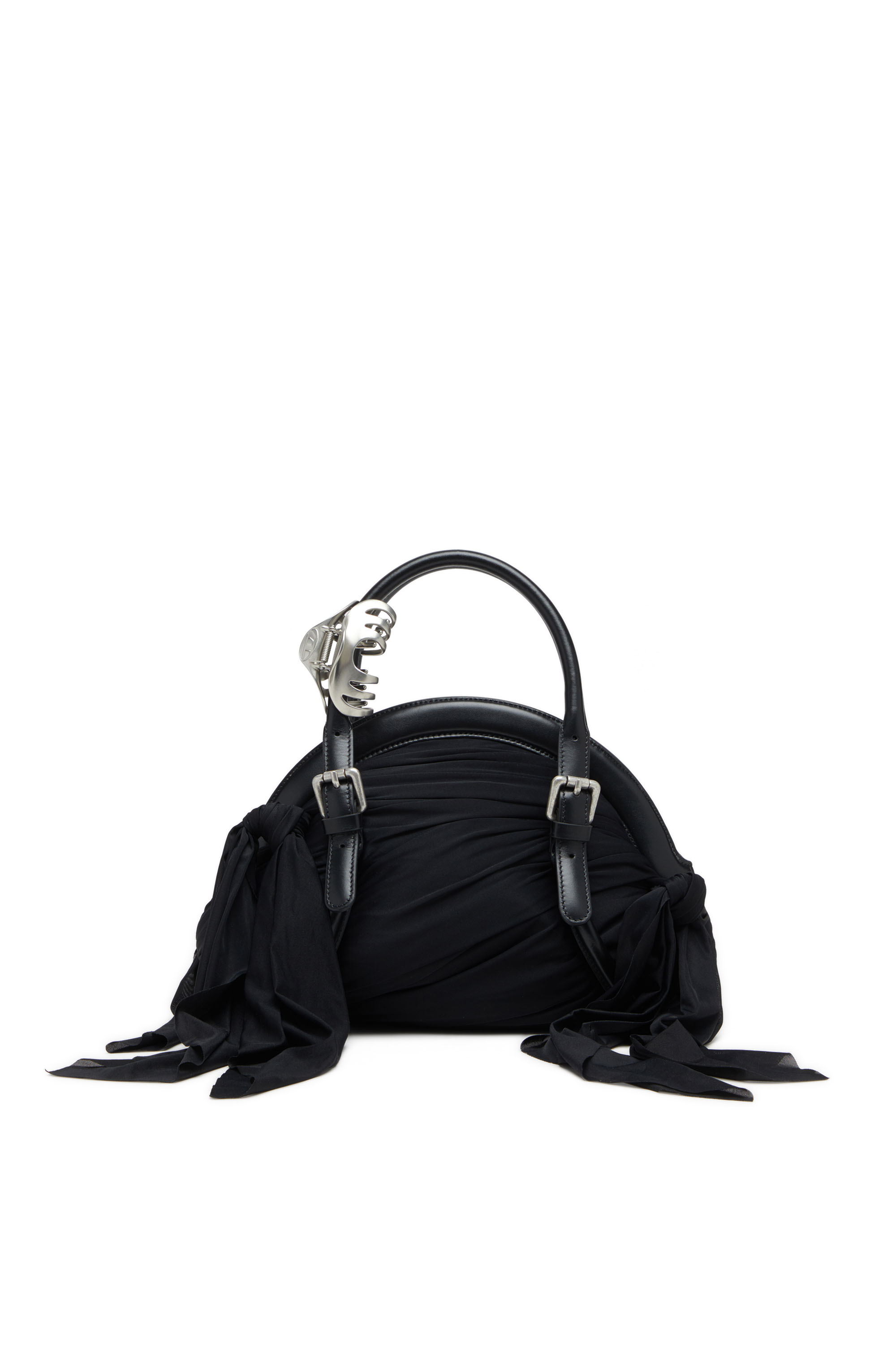 Diesel Trash-d-bandana Handbag In Jersey And Leather In Black