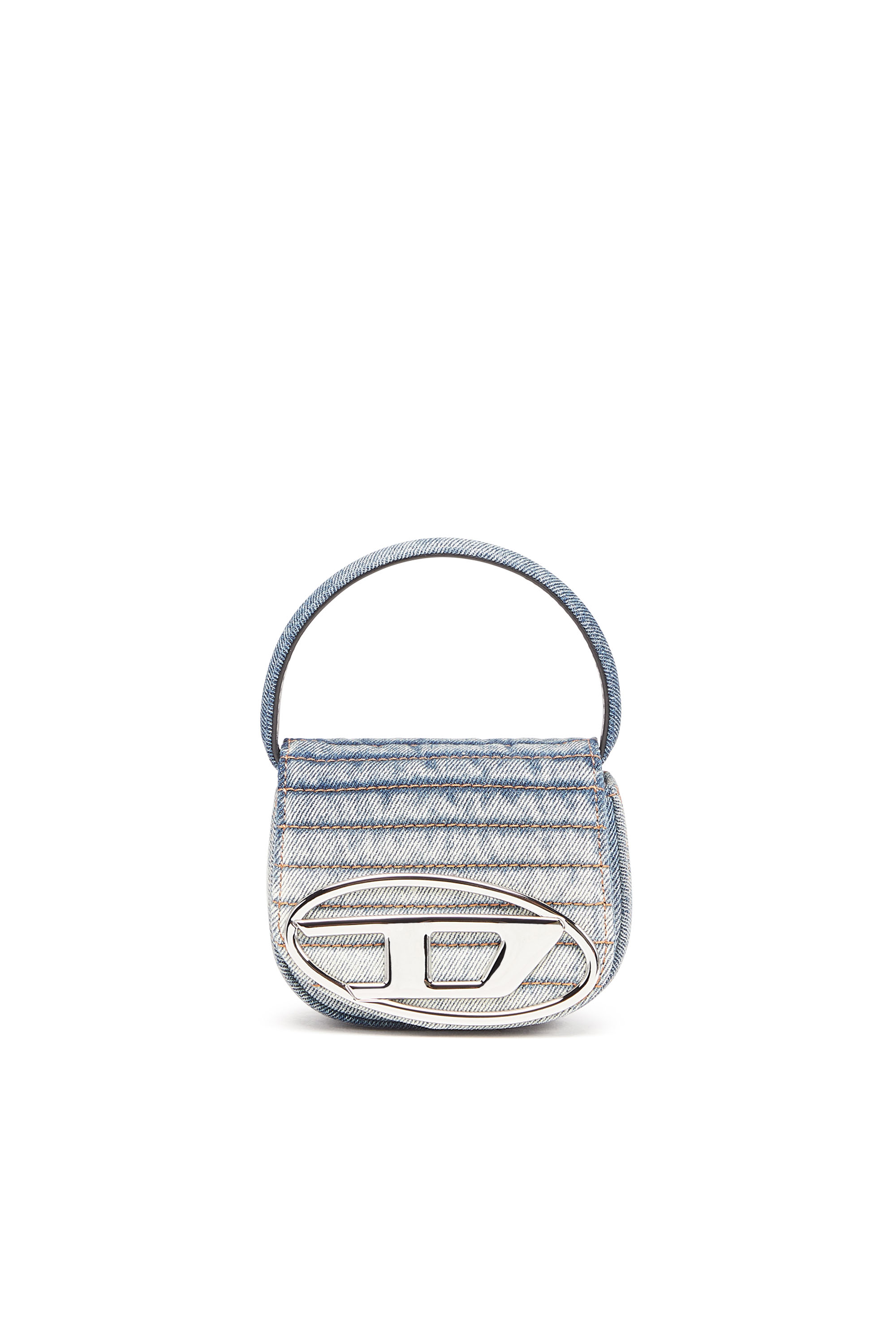 Diesel - 1DR XS - Iconic mini bag in solarised denim - Crossbody Bags - Woman - Multicolor