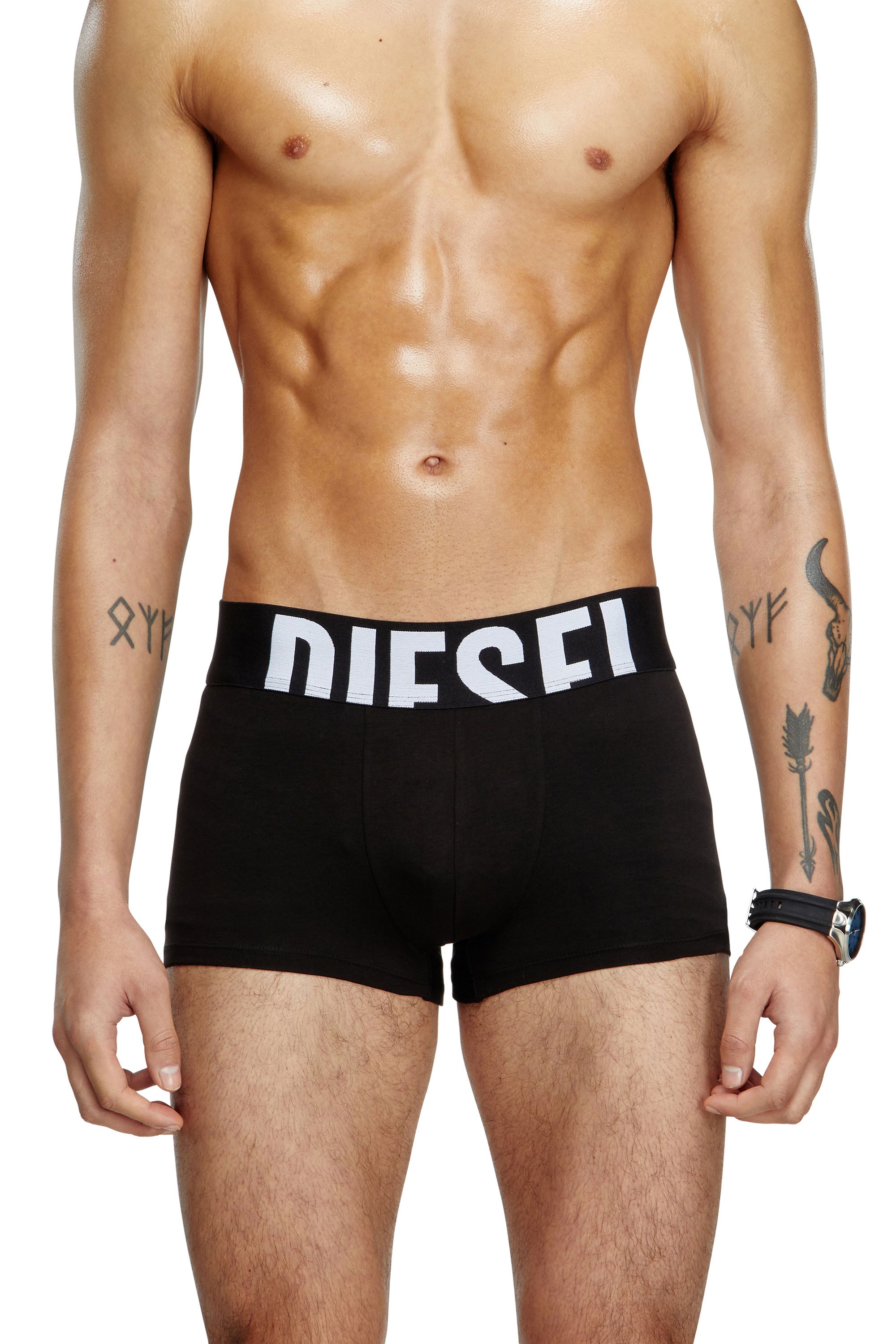 Diesel Nero Uomo - Set Da Tre Boxer In Cotone Stretch - Boxer Extra Piccolo
