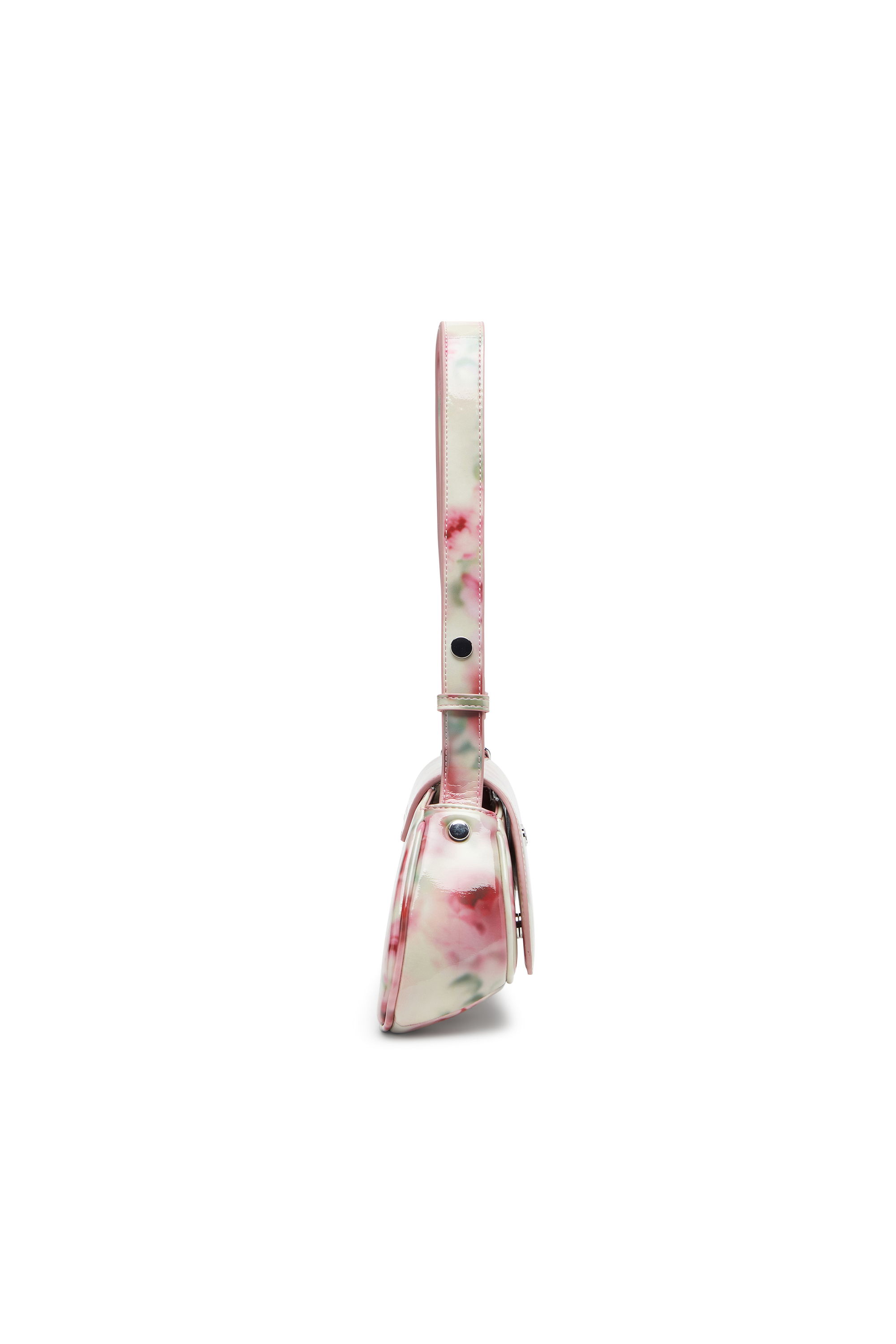 Diesel - PLAY CROSSBODY, Woman's Play-Shoulder bag in printed glossy PU in White/Pink - 4