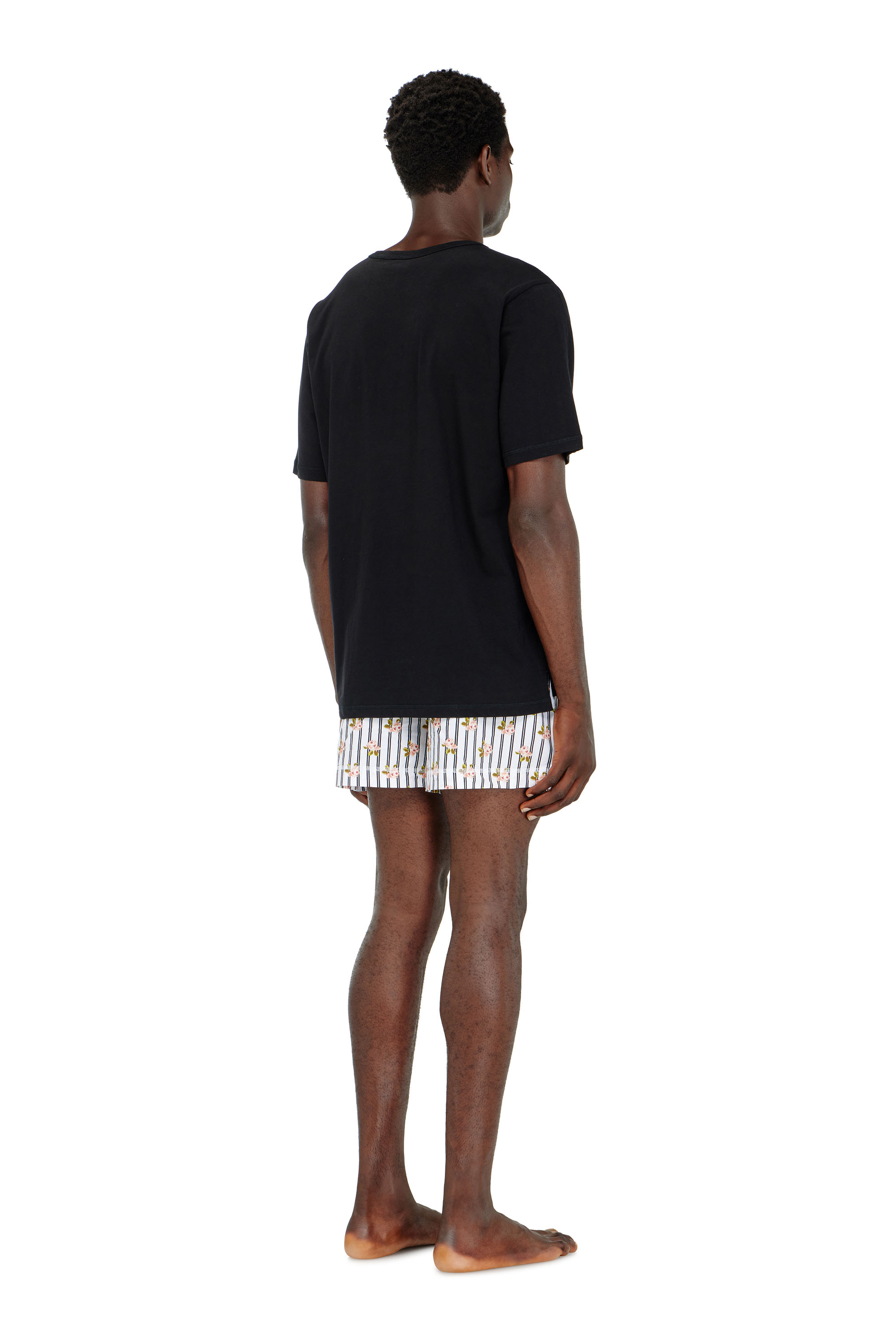 Diesel - Cotton pajama set with printed shorts - Pajamas - Man - Multicolor