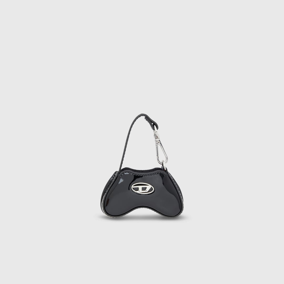 Diesel - Glossy bag charm with mirror - Charms and Keyrings - Woman - Black