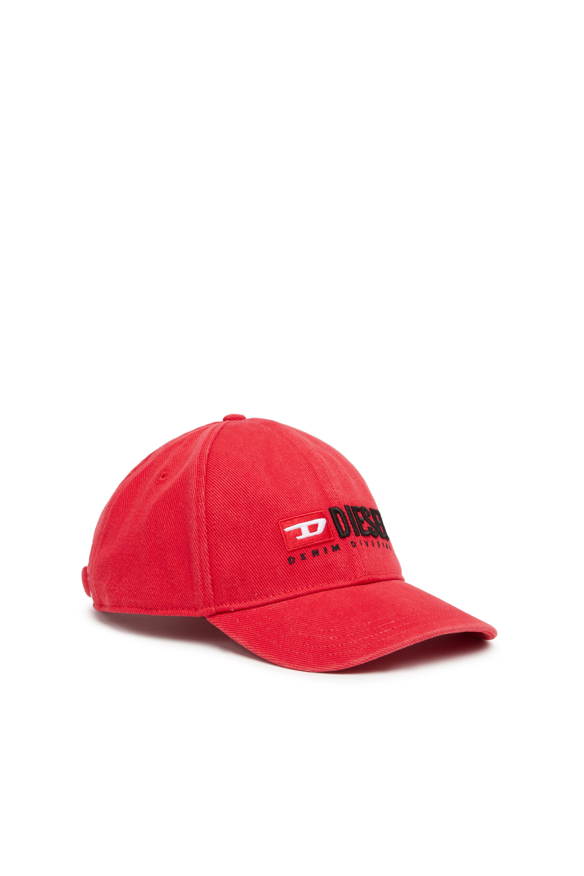 Diesel Men's Red - Baseball Cap With Logo Embroidery - Caps - Man Size 02