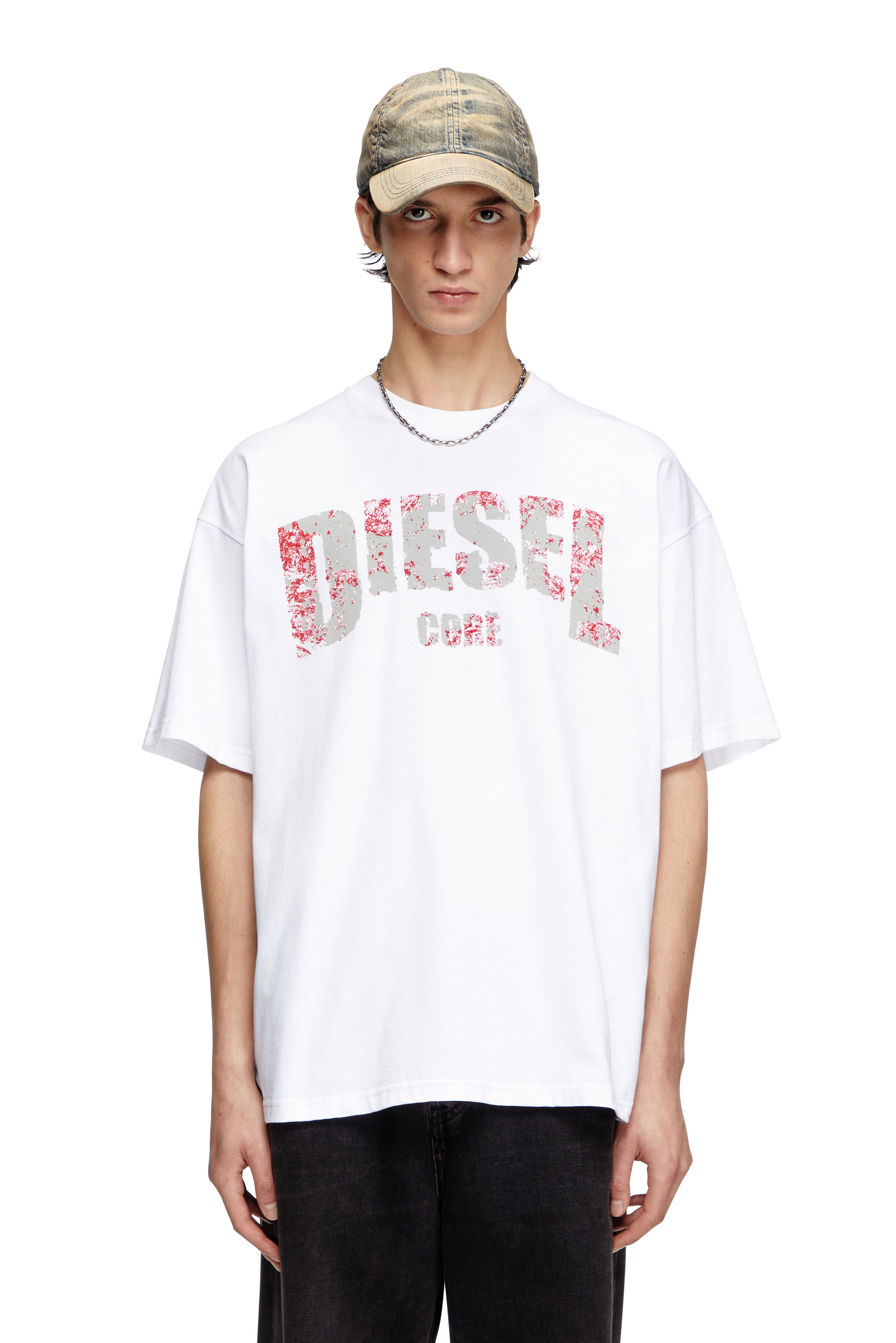 Diesel - T-shirt with Diesel Core print - T-Shirts - Man - White