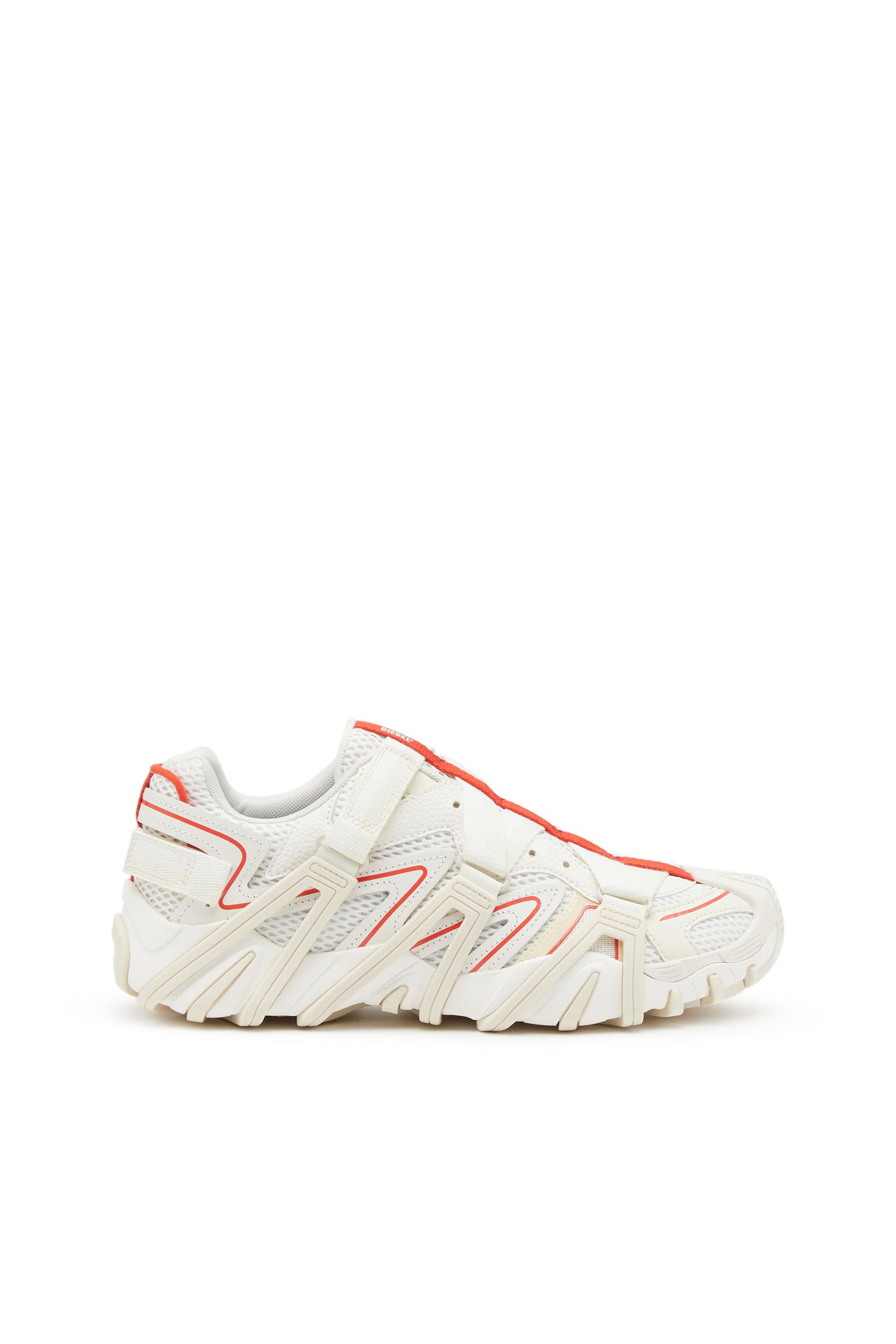 Diesel Caged Sneakers In Mesh And Leather In Multicolor