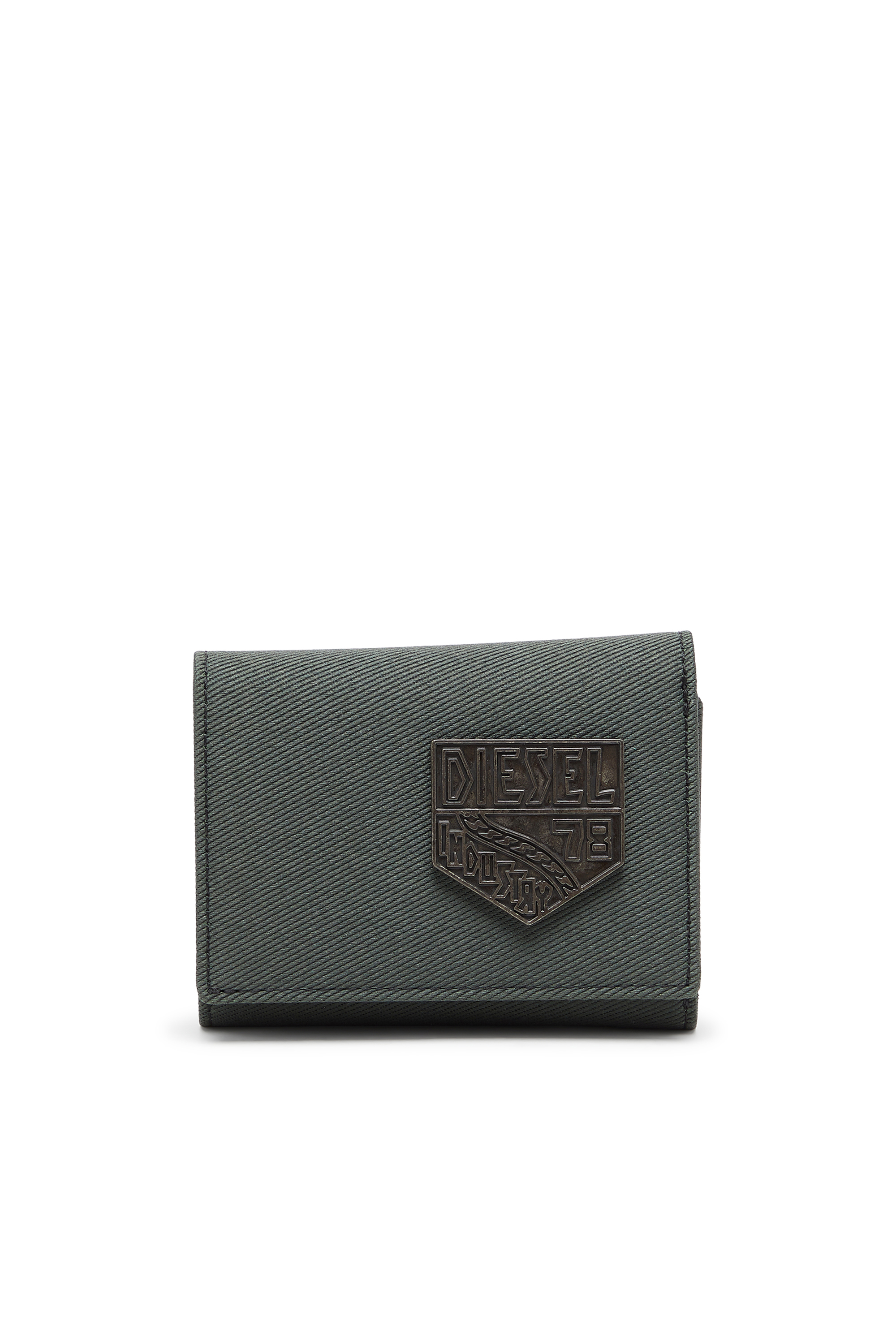 Diesel Men's Green - Coin Case With Embossed Patch - Wallets - Man Uni